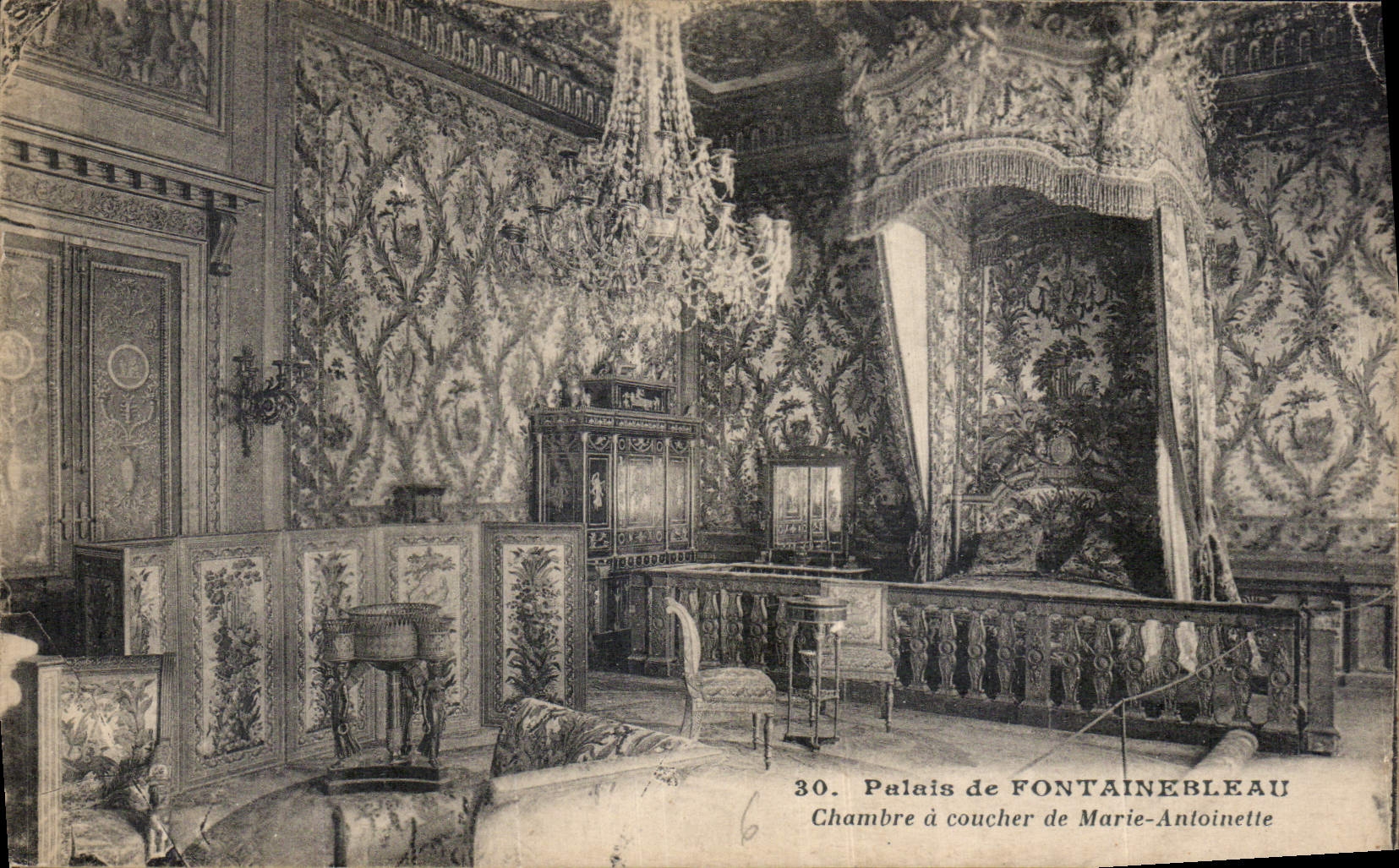 CPA Palais de Fontainebleau Chambre a coucher de Marie Antoinette 