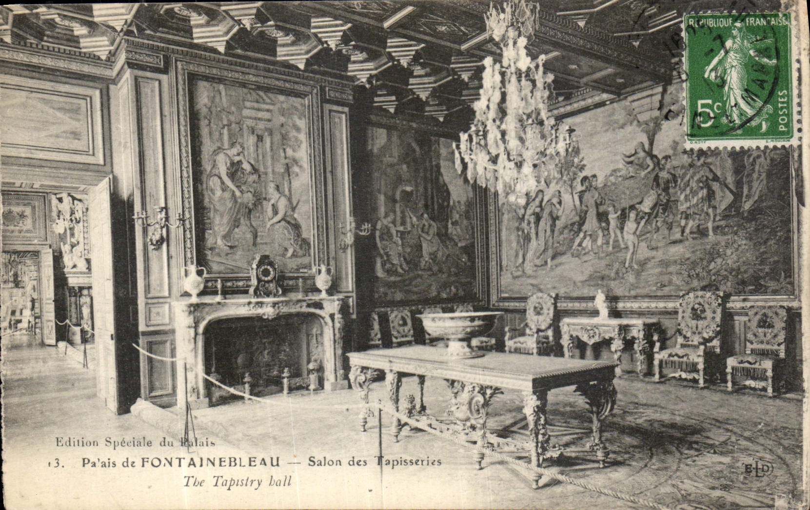 CPA Palais de Fontainebleau Salon des Tapisseries 