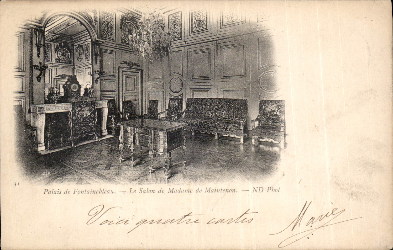CPA Palais de Fontainebleau Le Salon de Madame de Maintenon 