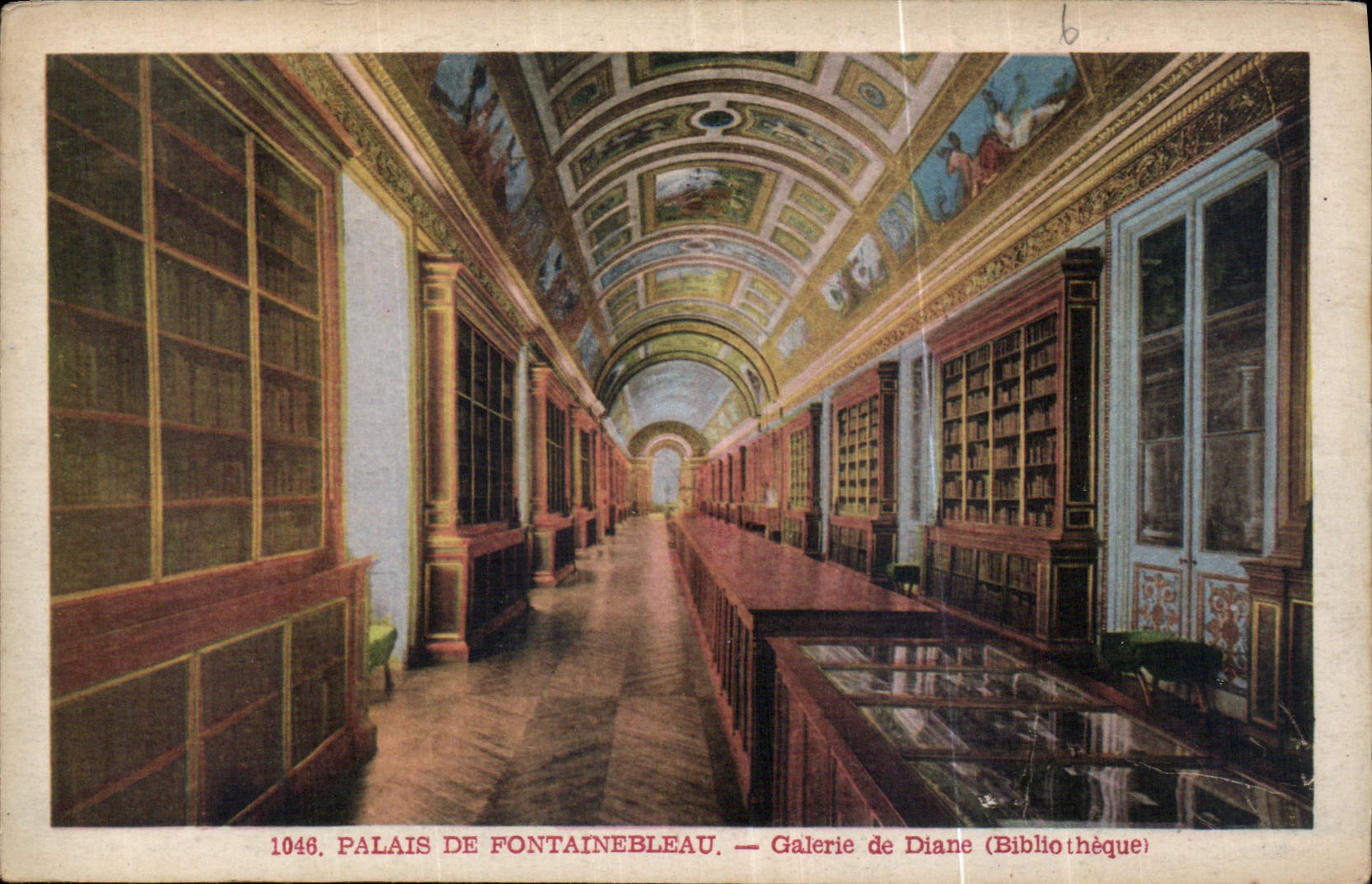 CPA Palais de Fontainebleau Galerie de Diane Bibliotheque 