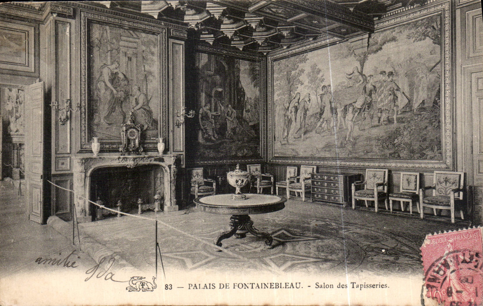CPA Palais de Fontainebleau Salon des Tapisseries 