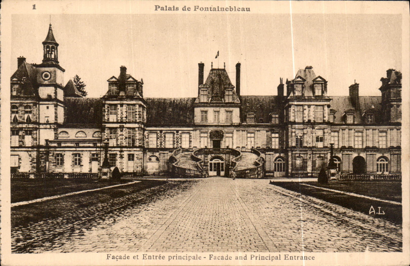 CPA Palais de Fontainebleau facade et entree principale 