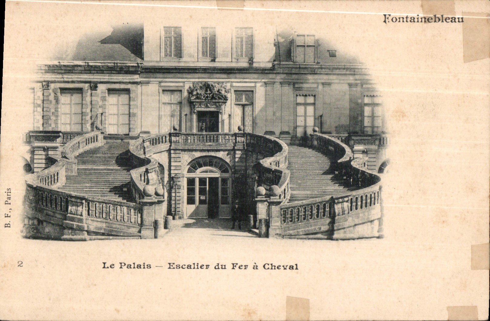 CPA Fontainebleau Le Palais Escalier du Fer a Cheval 