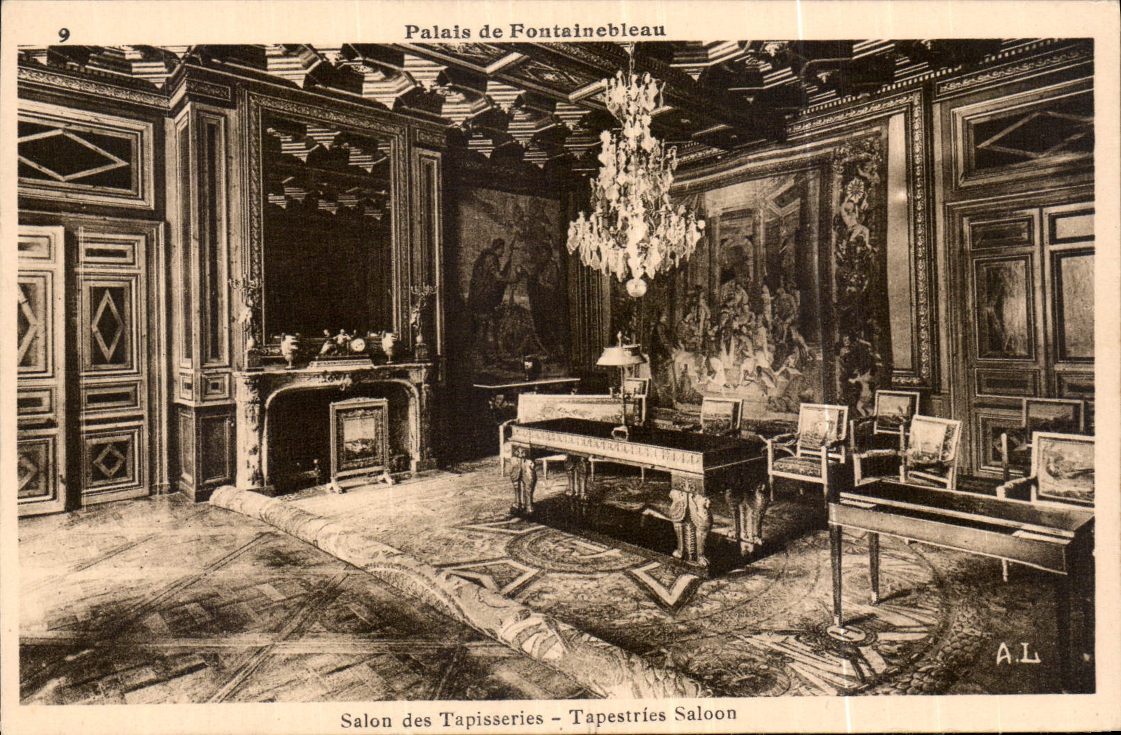 CPA Palais de Fontainebleau Salon des Tapisseries 