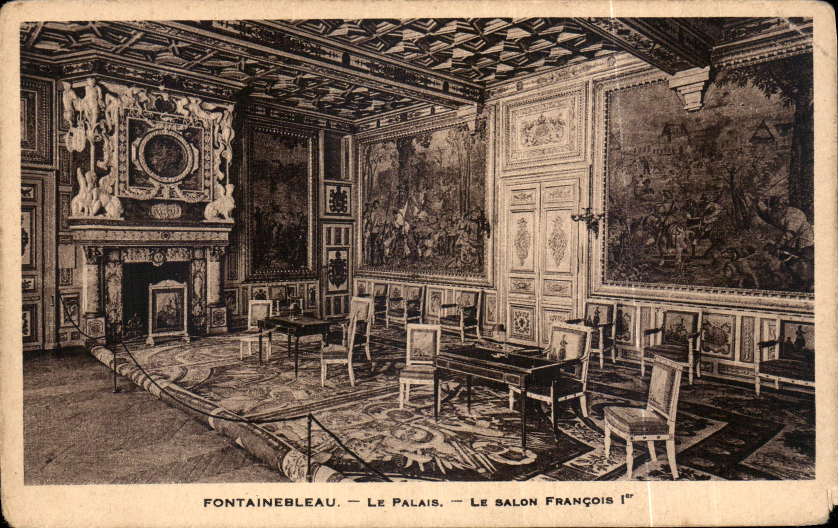 CPA Fontainebleau le Palais le Salon Francois 1er 