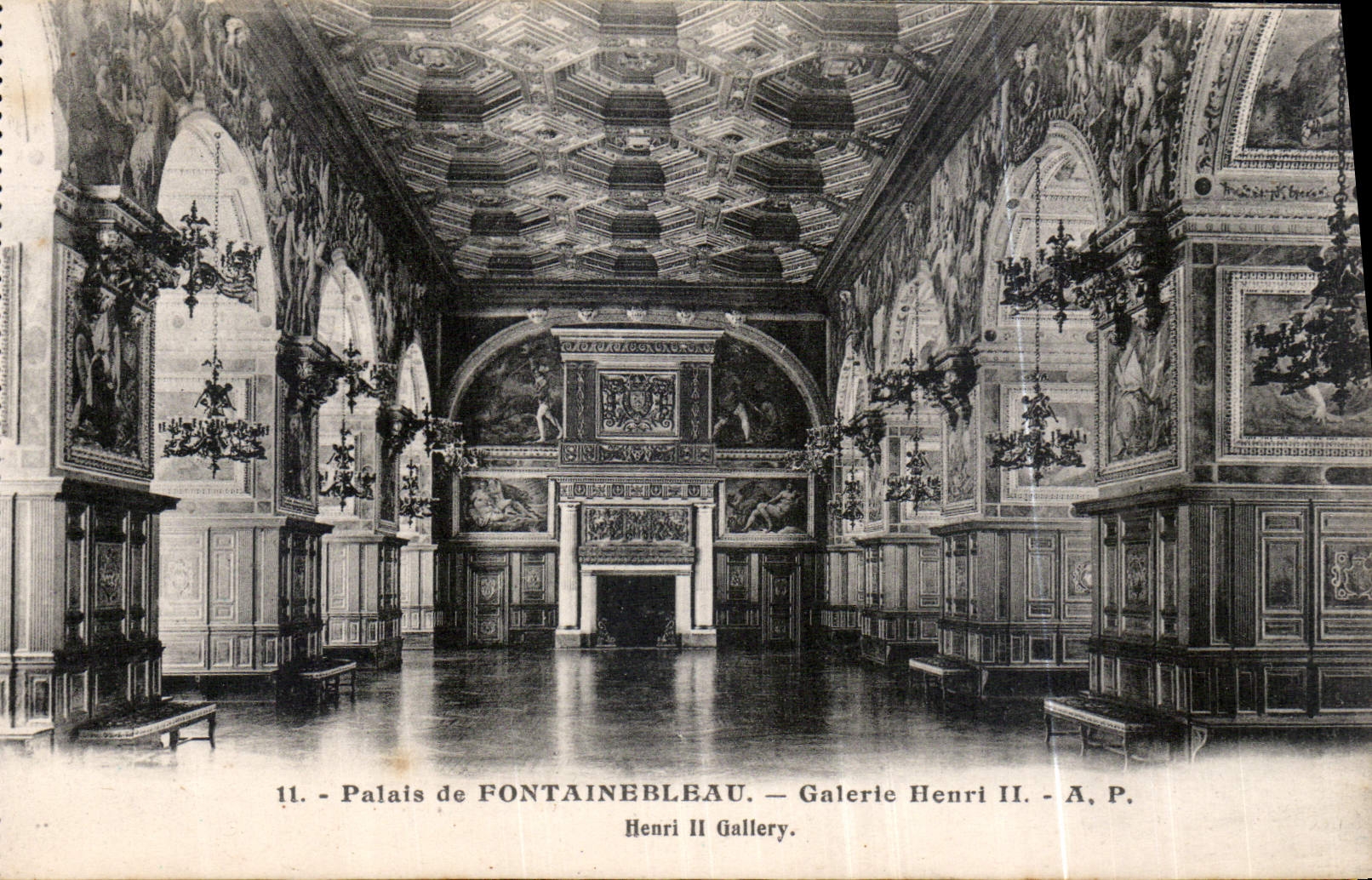CPA Palais de Fontainebleau Galerie Henri II 