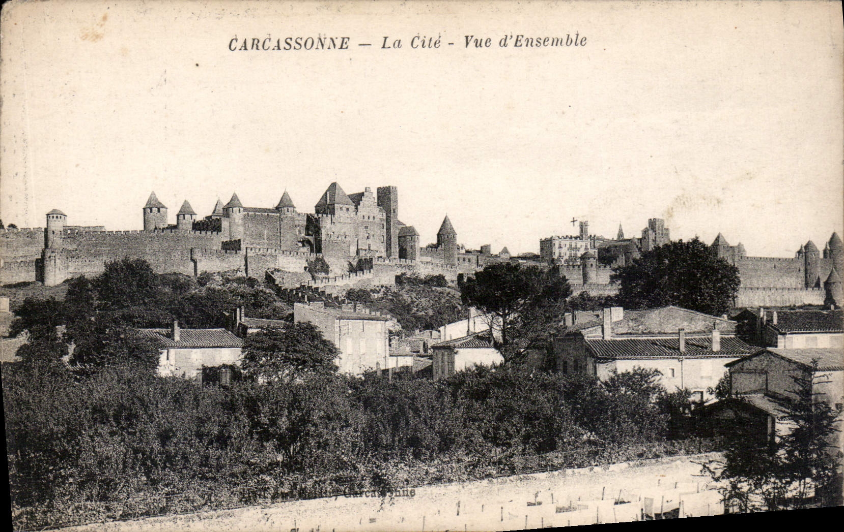 CPA Carcassonne La Cite Vue d'Ensemble 