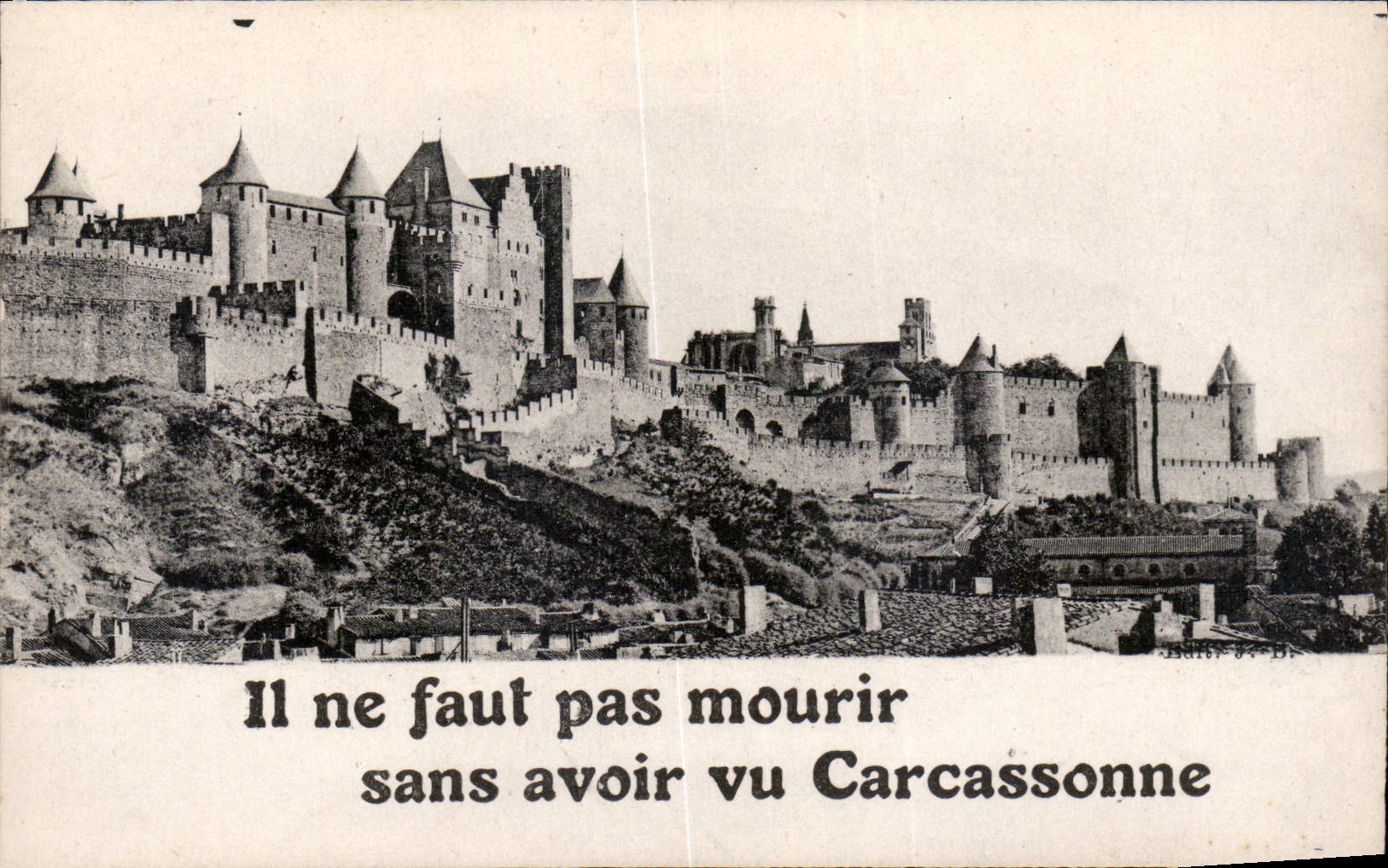 CPA Il ne faut pas mourir sans avoir vu Carcassonne