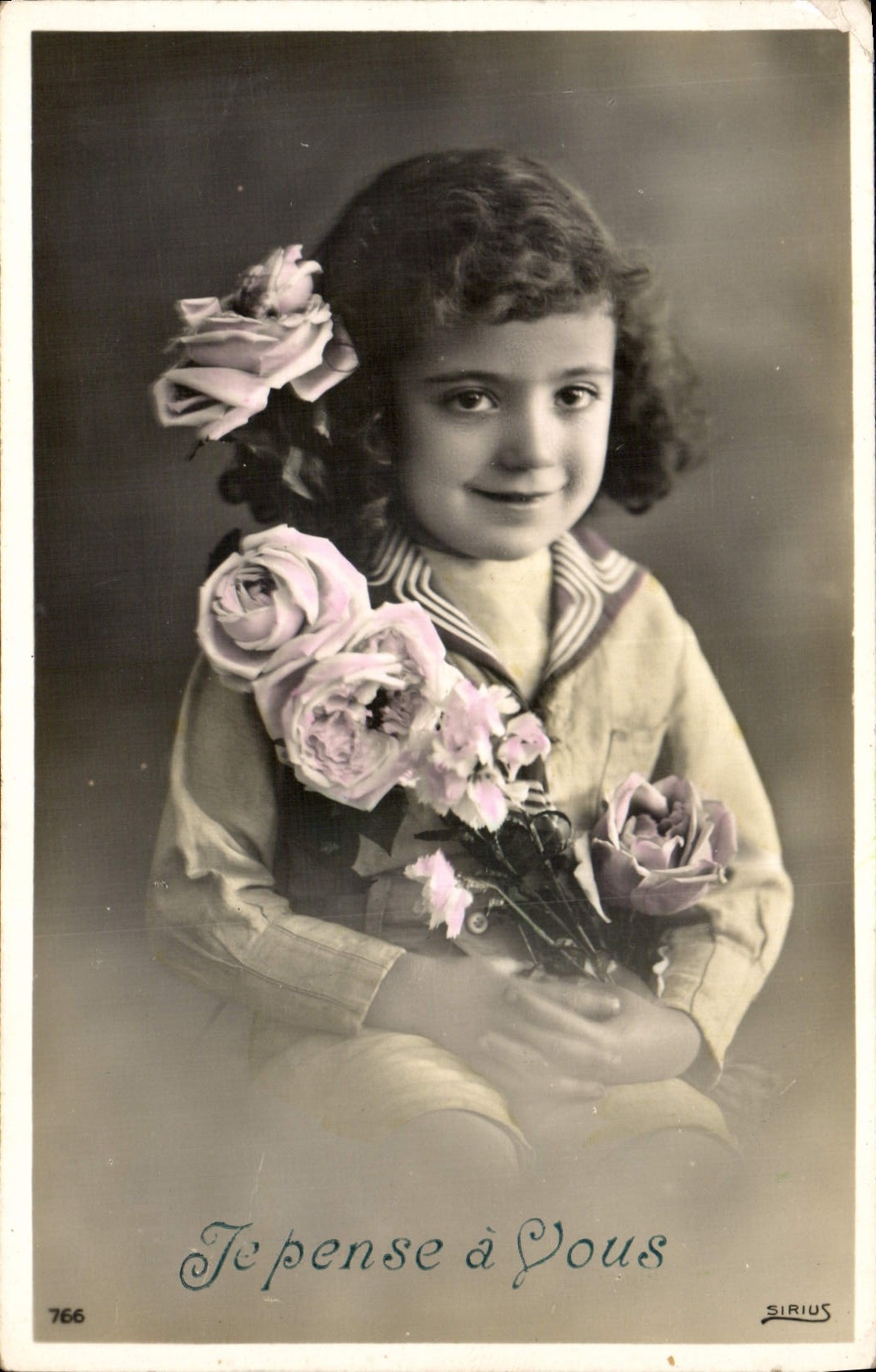 CPA Je pense a vous Enfant