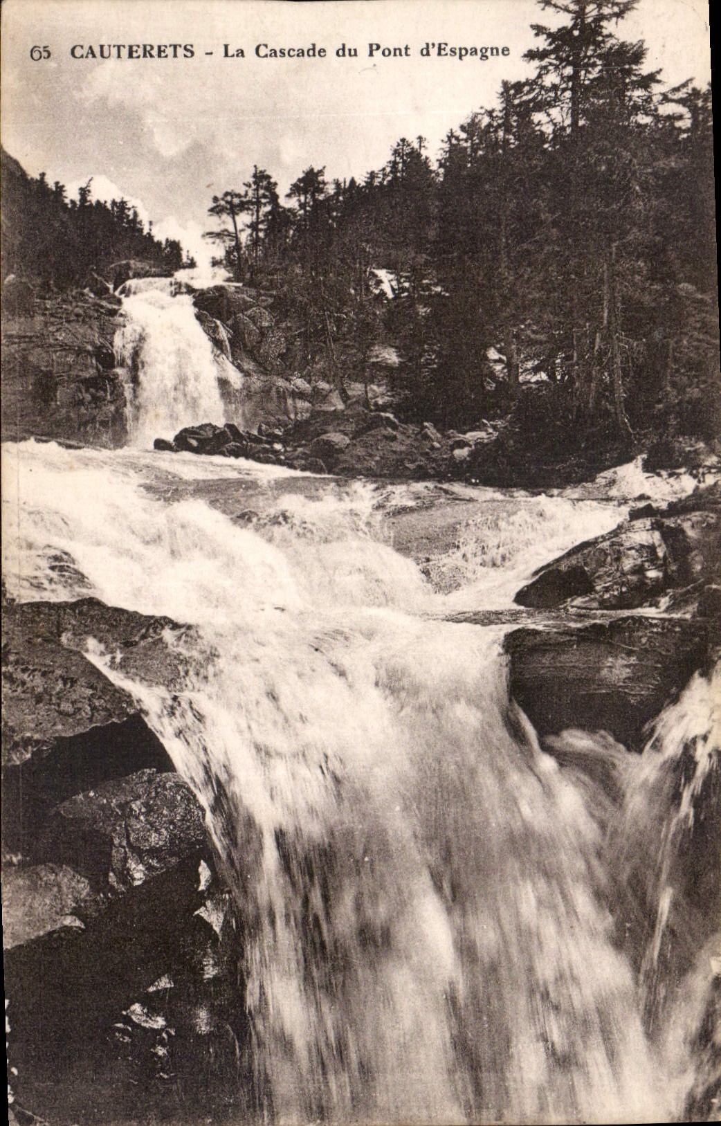CPA Cauterets la Cascade du Pont d'Espagne