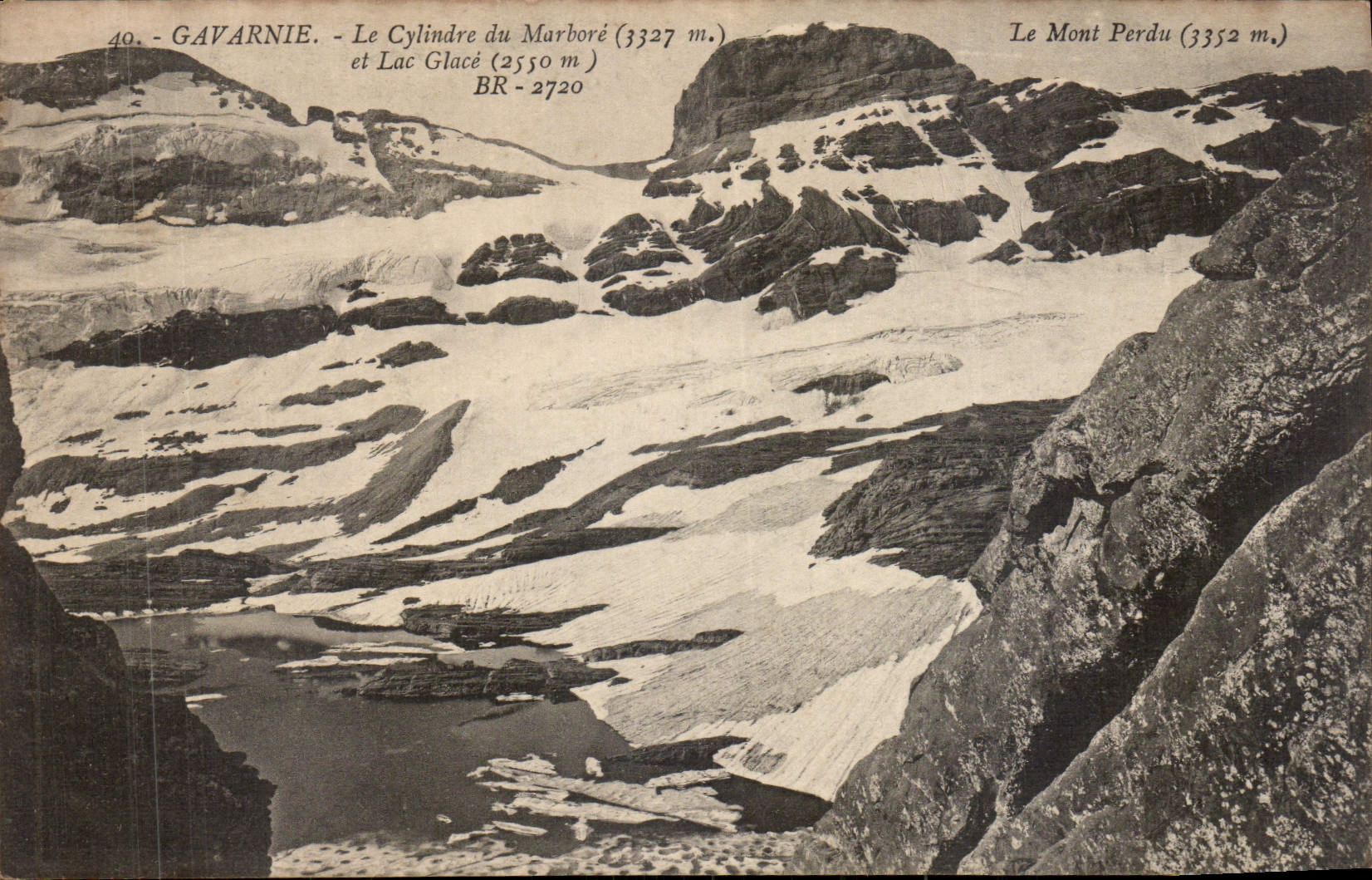CPA Gavarnie le Cylindre du Marbore et Lac Glace 
