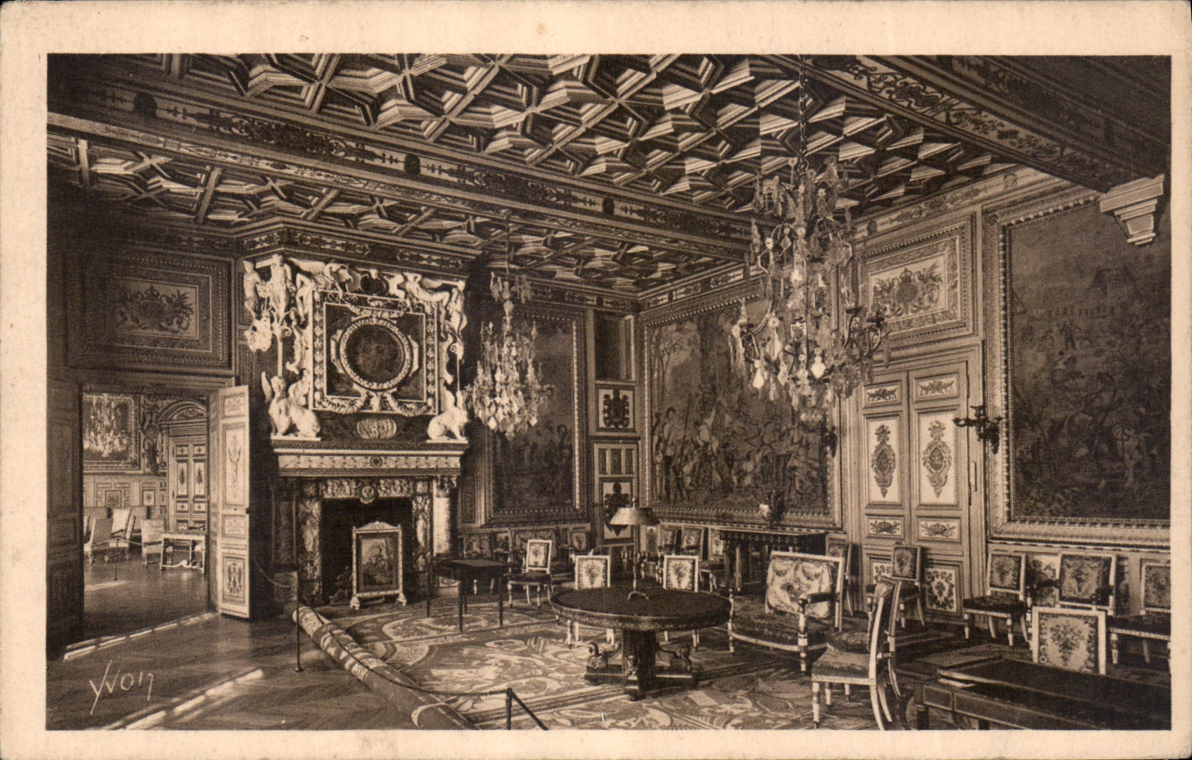 CPA Palais de Fontainebleau Salon de Francois Ier 