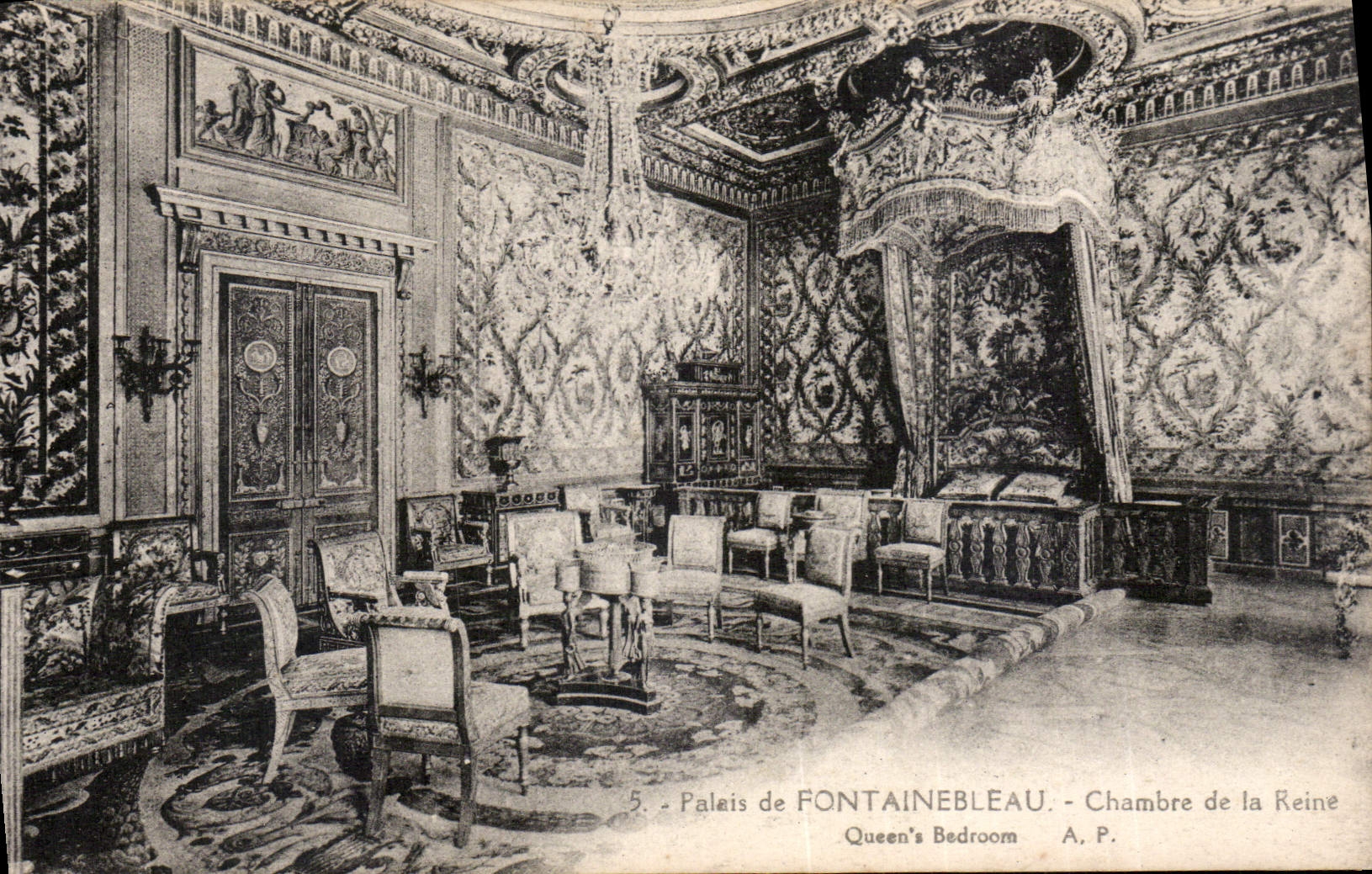 CPA Palais de Fontainebleau Chambre de la Reine 