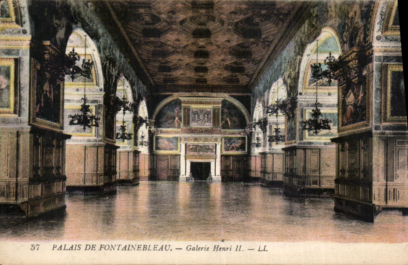 CPA Palais de Fontainebleau Galerie Henri II