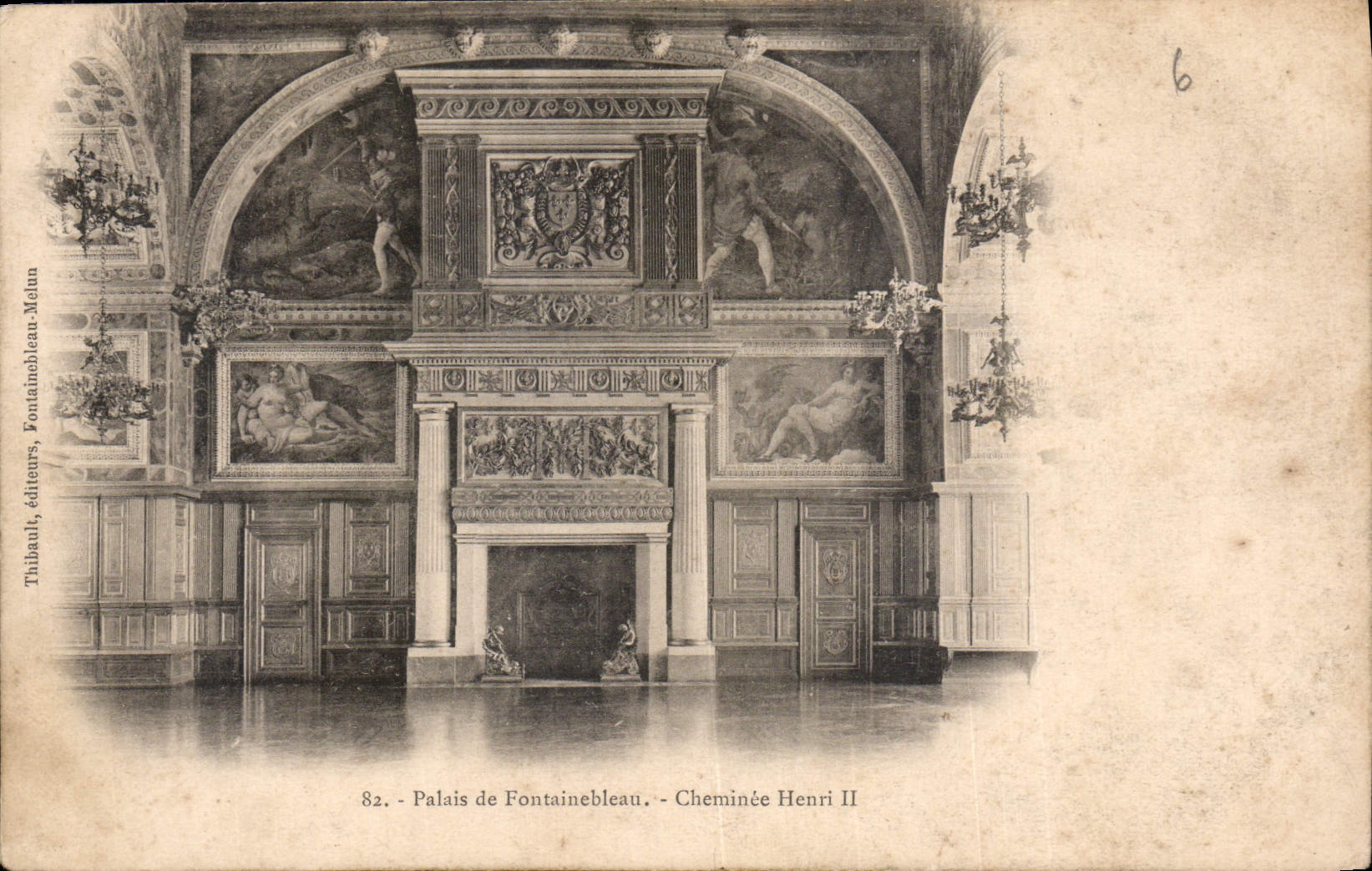 CPA Palais de Fontainebleau Cheminee Henri II 
