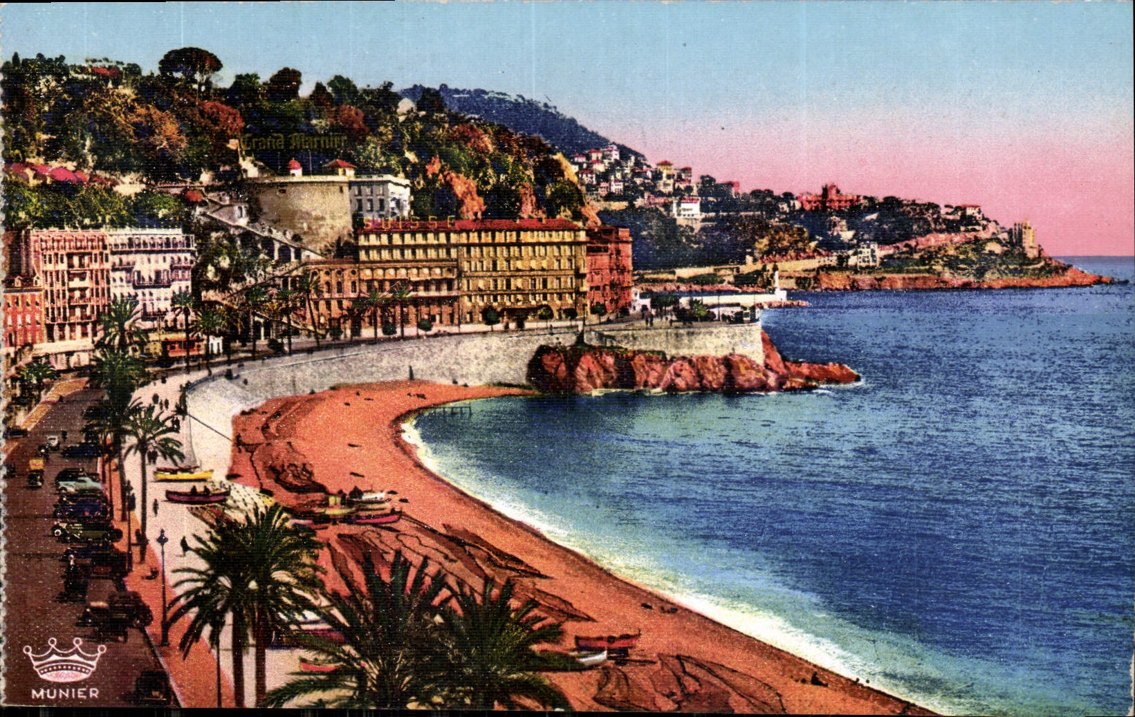 CPA Nice A M les Ponchettes le Chateau et le Mont Boron