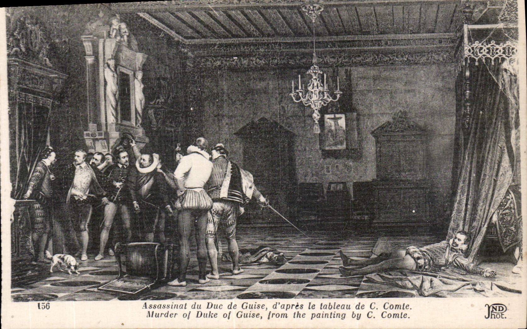 CPA Assassinat du Duc de Guise d'apres le Tableau de C Comte 