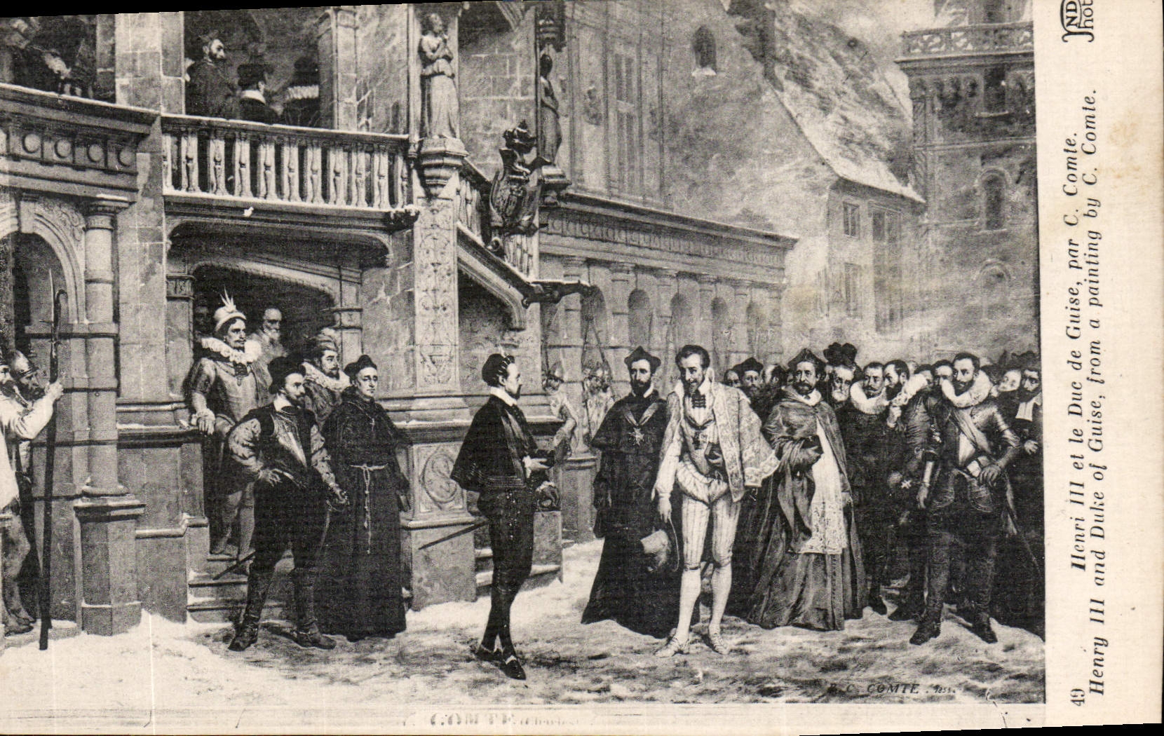 CPA Henri III et le Duc de Guise Par C Comte 