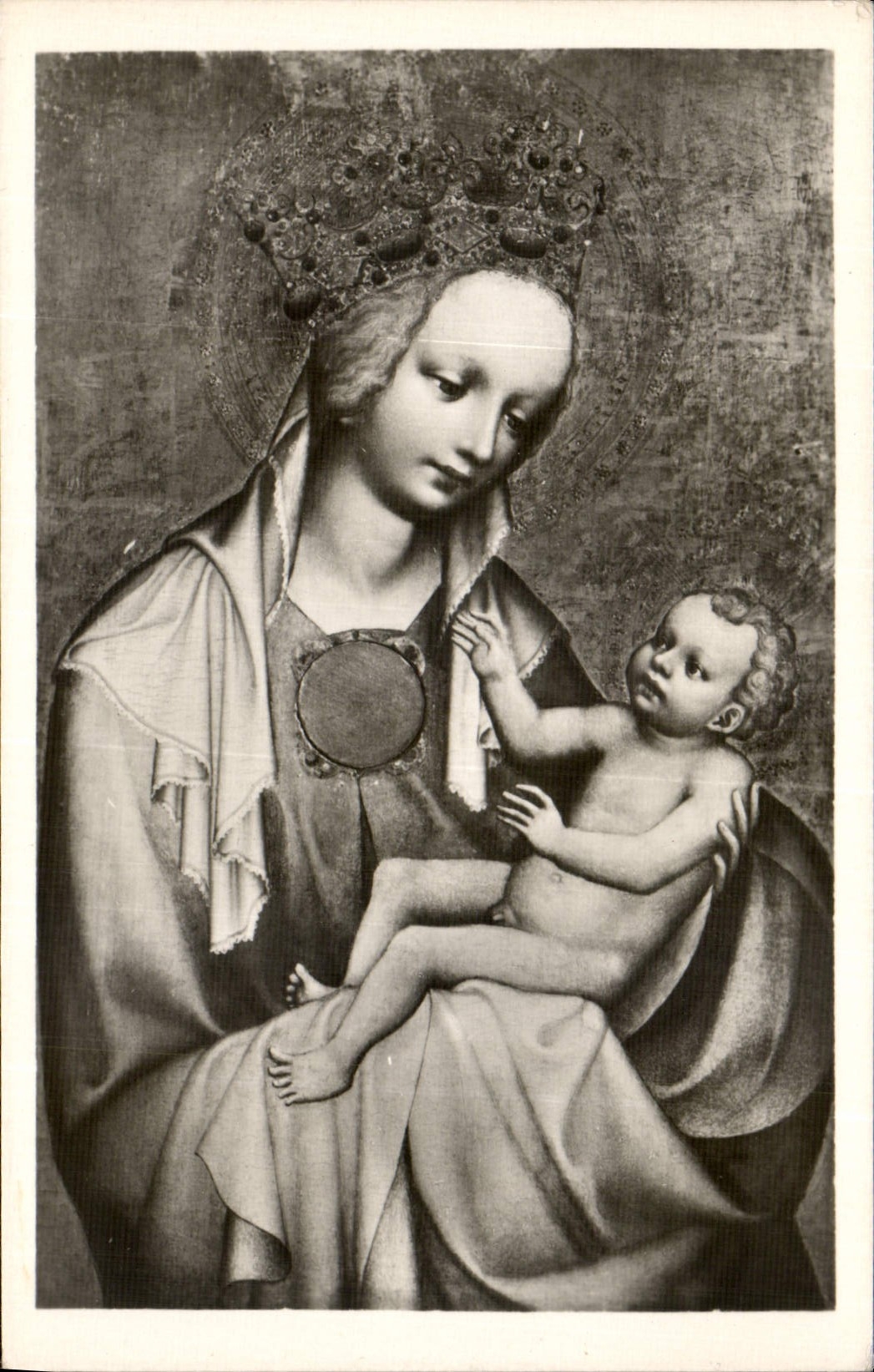 CPA Le Maitre tcheque Madone a l'Enfant dite de Roudnice avant 1400 Galerie Nationale de Prague 