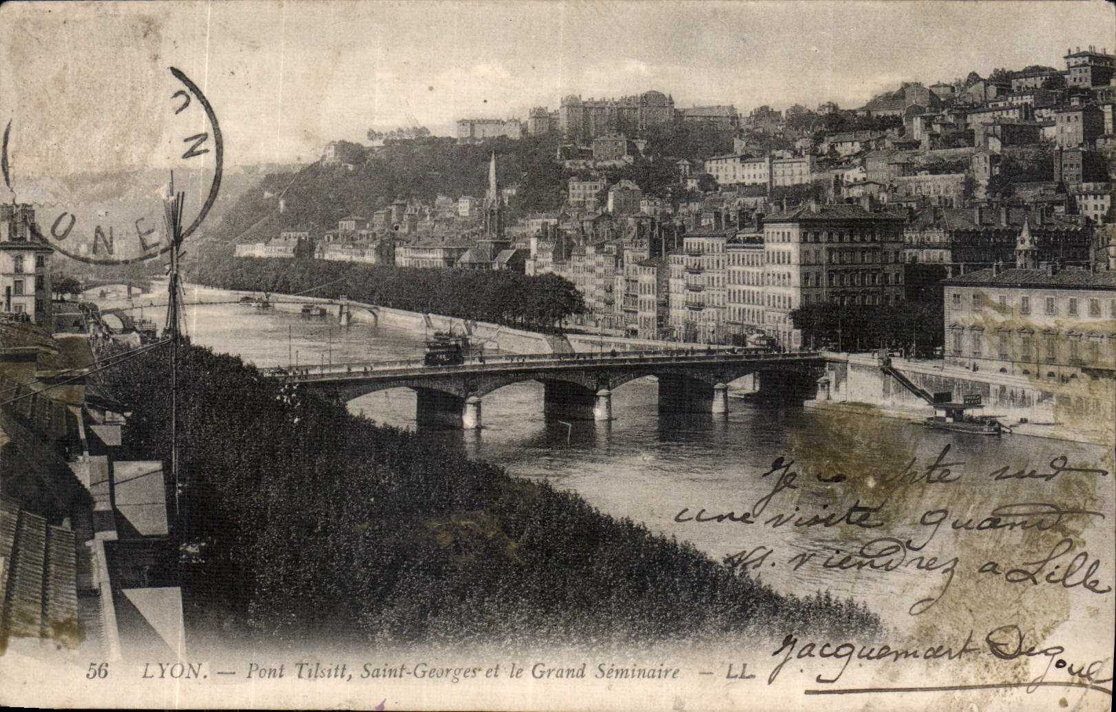 CPA Lyon Pont Tilsitt Saint Georger et le Grand Seminaire 