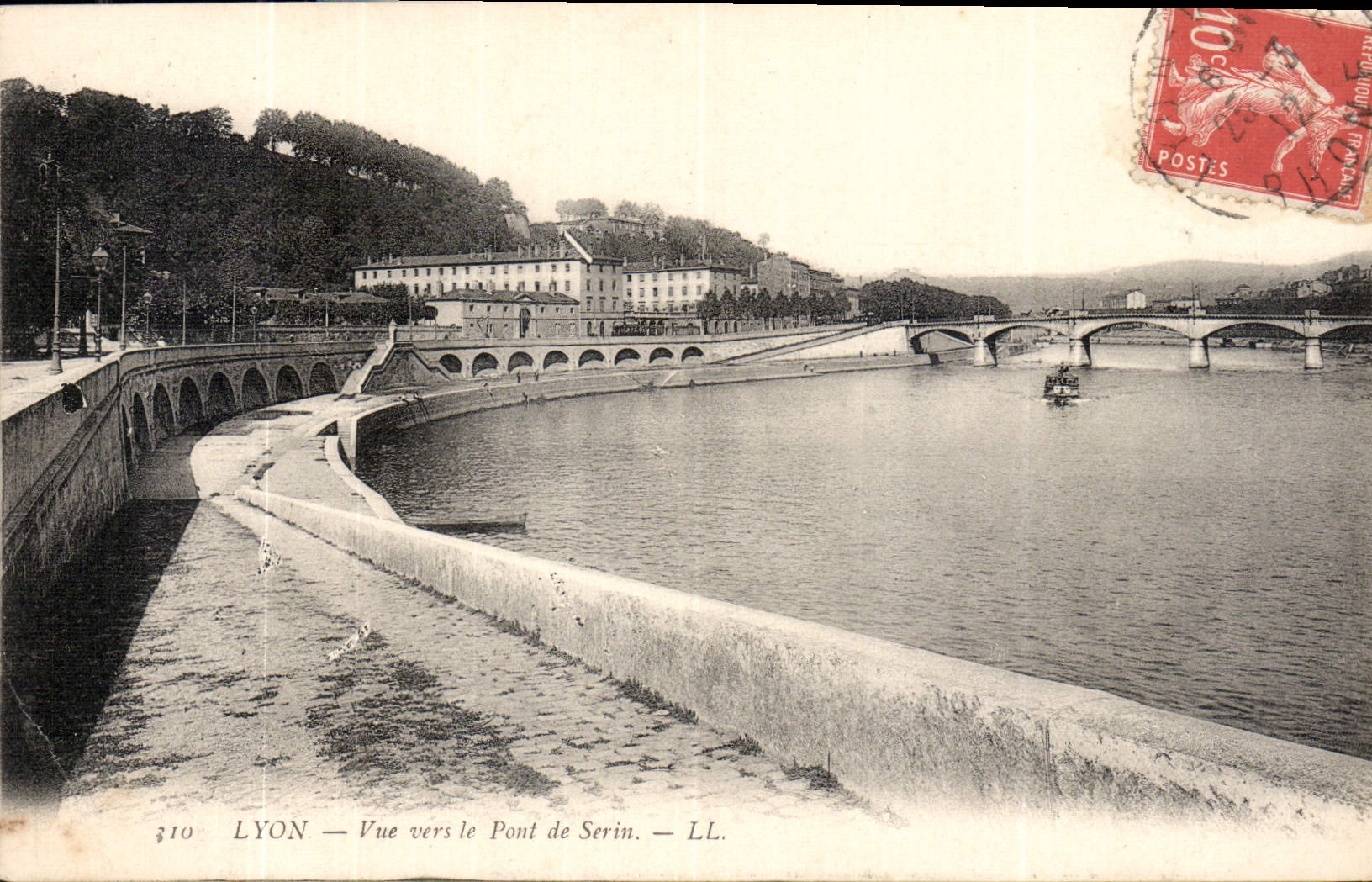 CPA Lyon vue vers le Pont de Serin 
