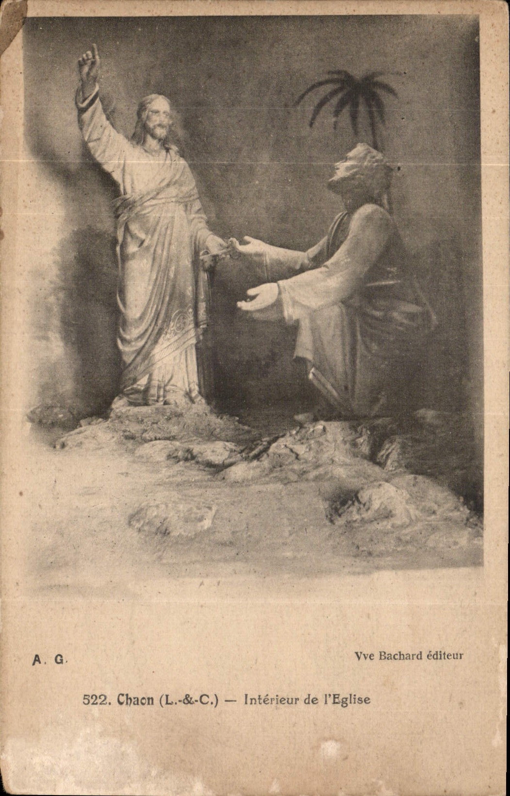 CPA Chaon L et C Interieur de l'eglise 