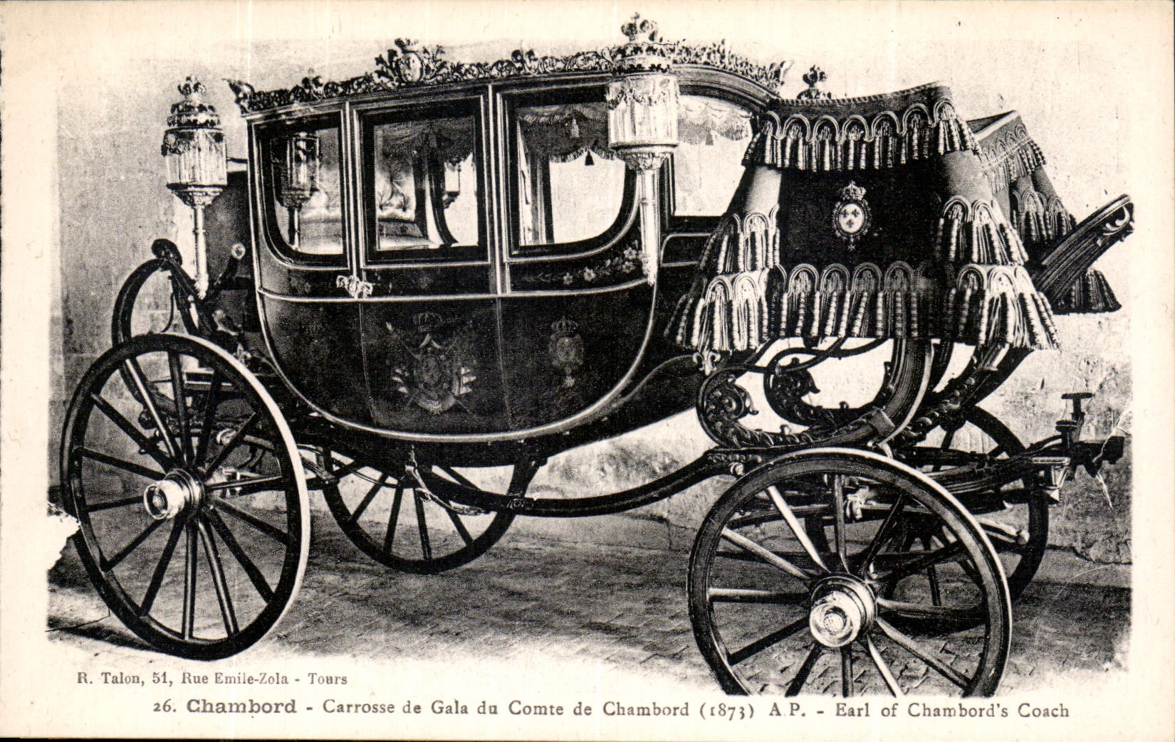 CPA Chambord Carrosse de Gala du Comte de Chambord 1873