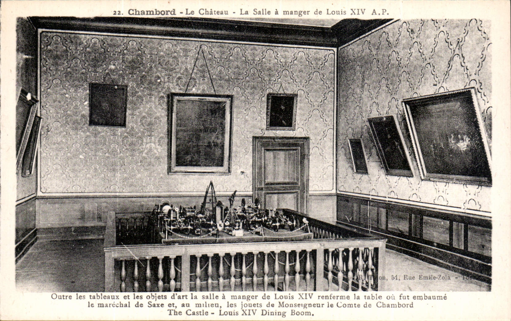 CPA Chambord le Chateau la Salle a Manger de Louis XIV Outre les Tableaux et les objects d'art la Sa