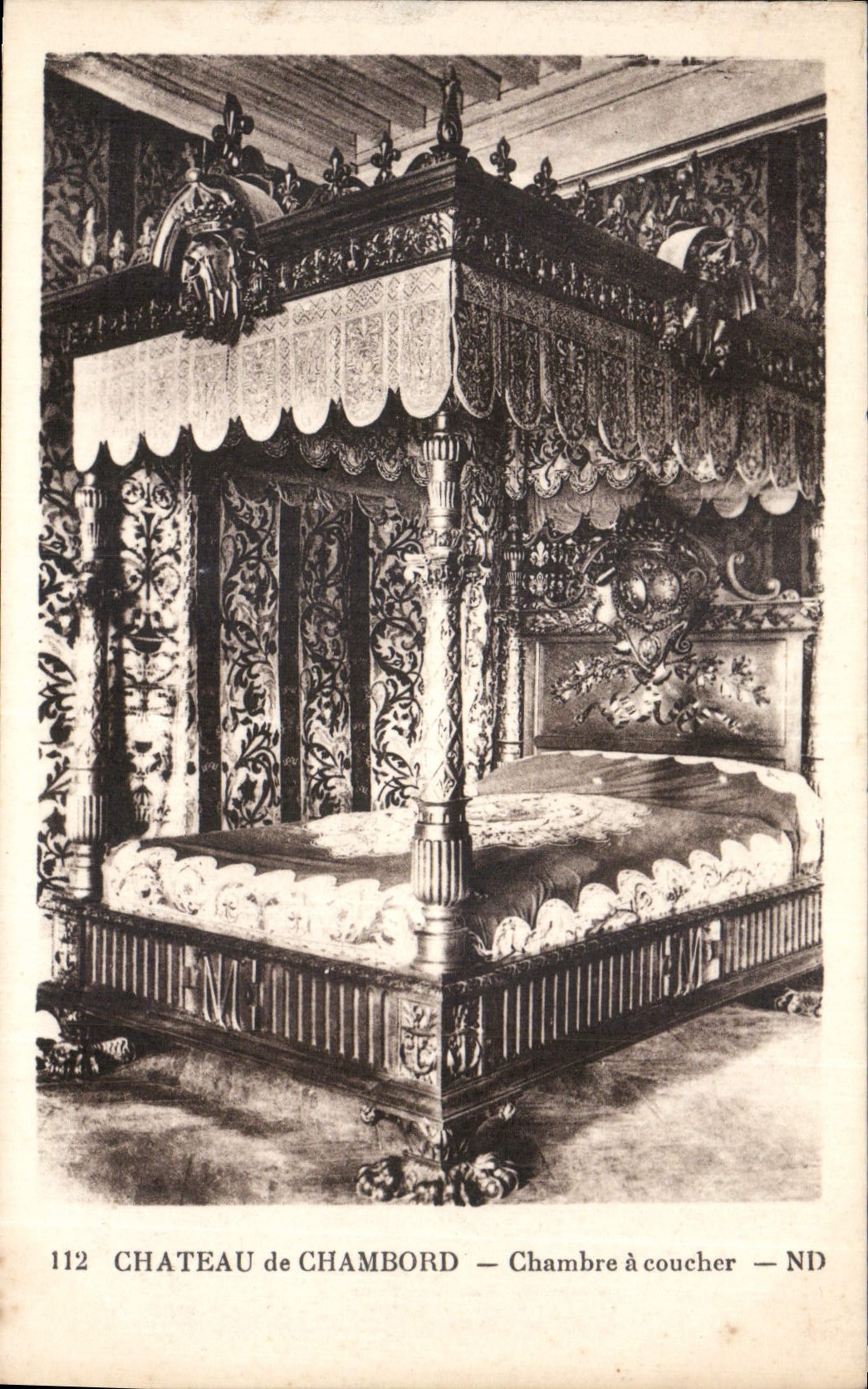 CPA Chateau de Chambord Chambre a coucher