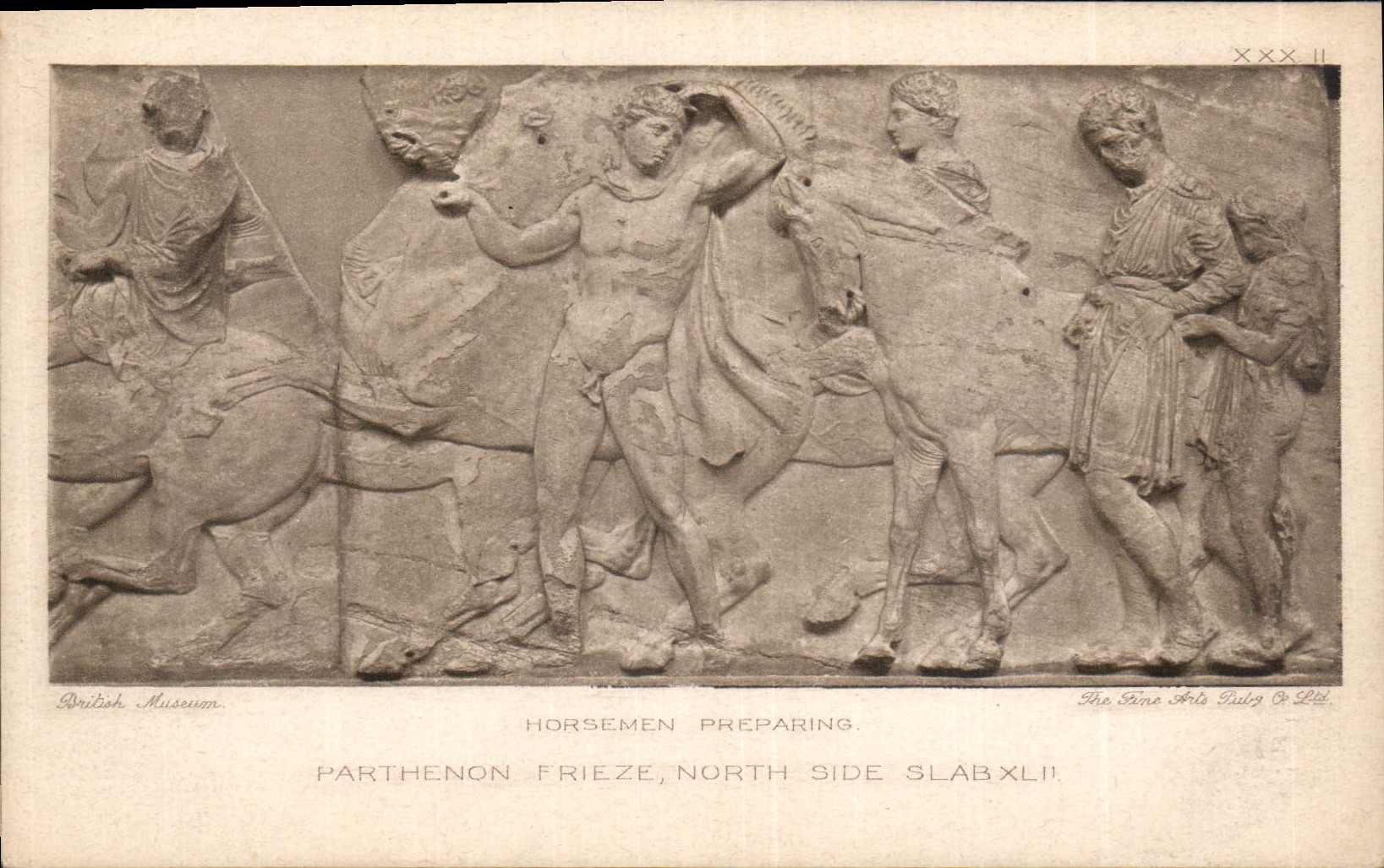 CPA Horsemen Preparing Parthenon Frieze North Side Slab XLII