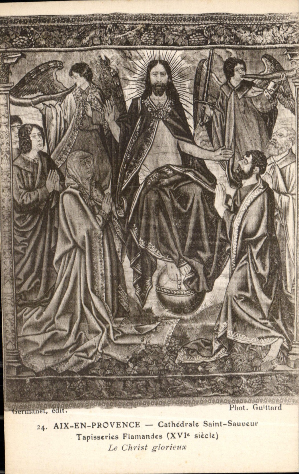CPA Aix en Provence Cathedrale Saint Sauveur Tapisseries Flamandes XVI siecle le Christ Glorieux