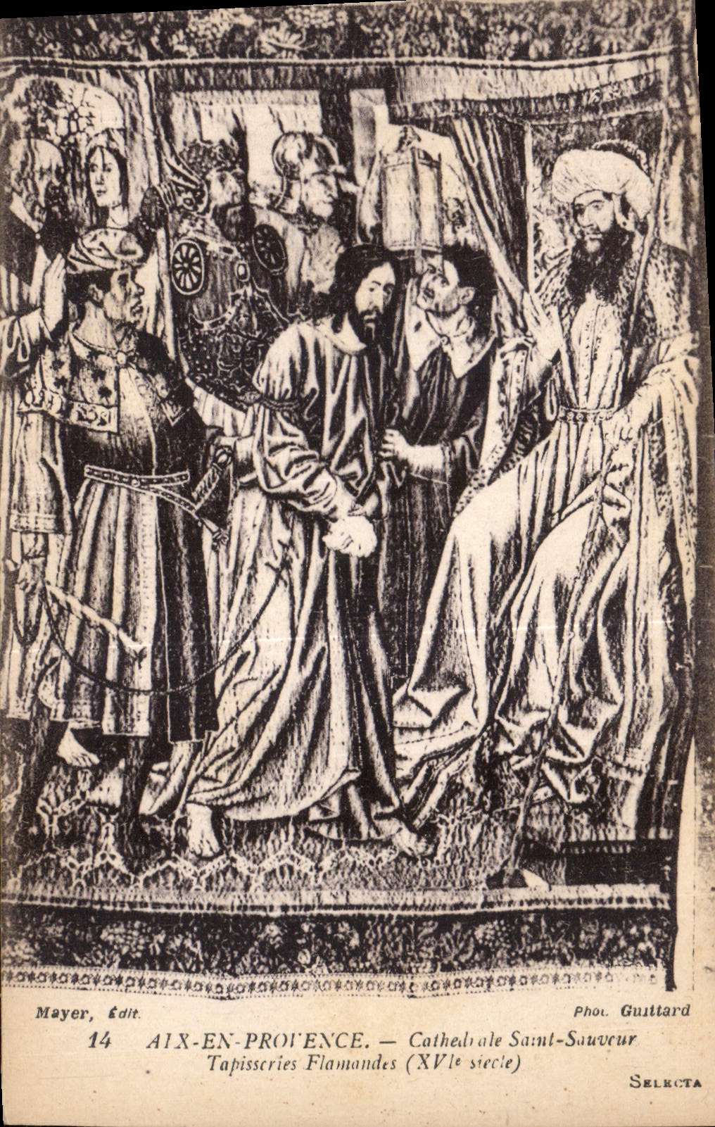CPA Aix en Provence Cathedrale Saint Sauveur Tapisseries Flamandes XVI siecle