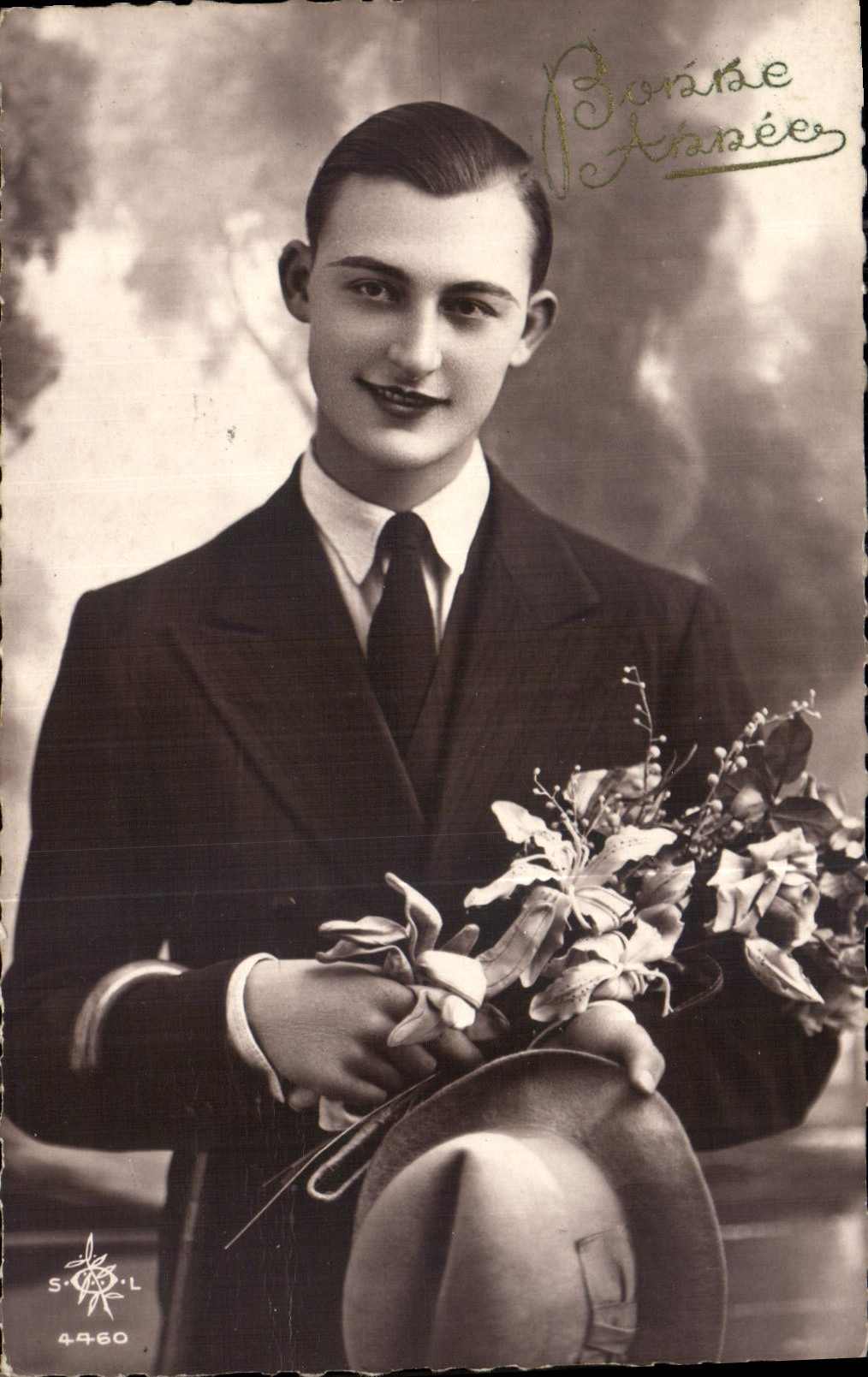 CPA Bonne Annee Homme