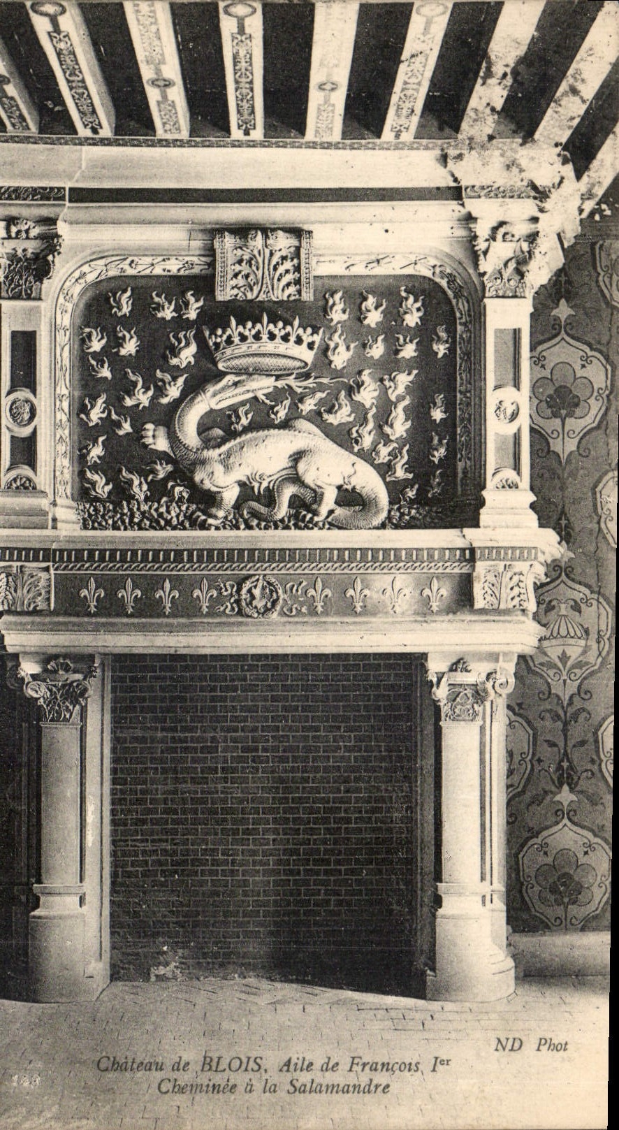 CPA Chateau de Blois Aile de Francois Ier Cheminee a la Salamandre 