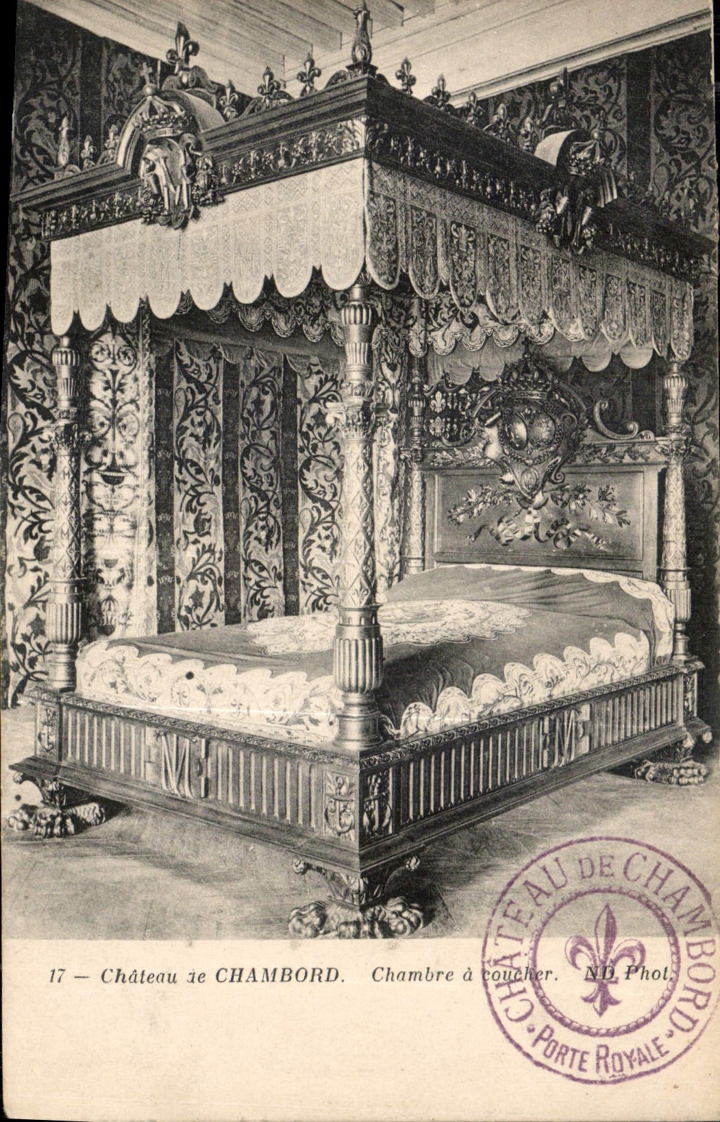 CPA Chateau de Chambord Chambre a Coucher