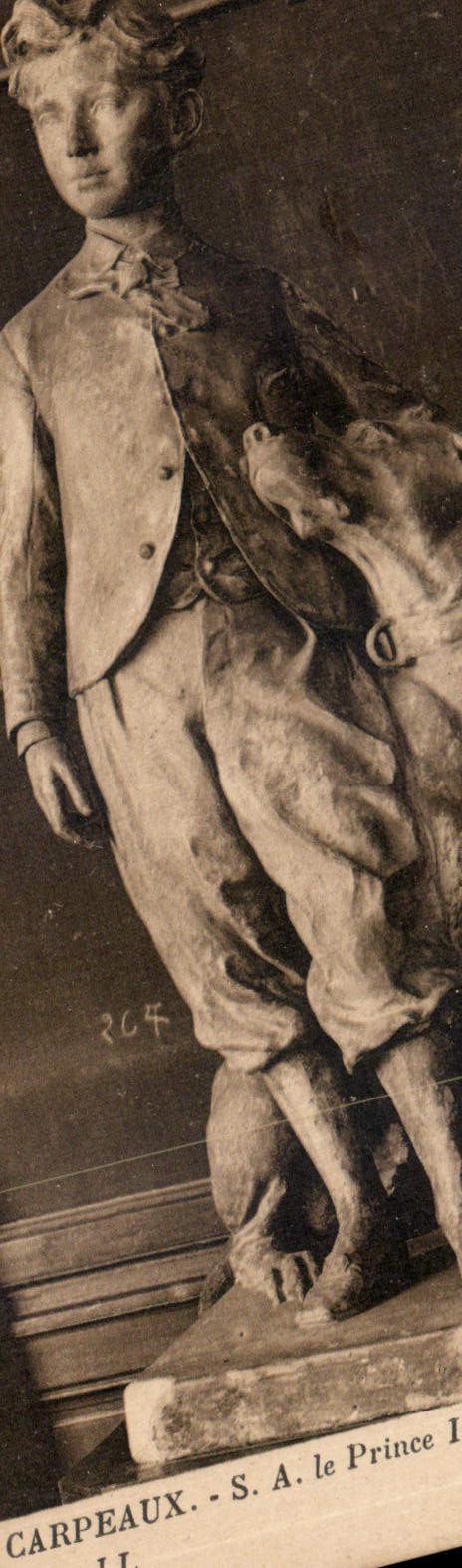 CPA Carpeaux S A le Prince Imperial et son chien Negro Musee de Valenciennes