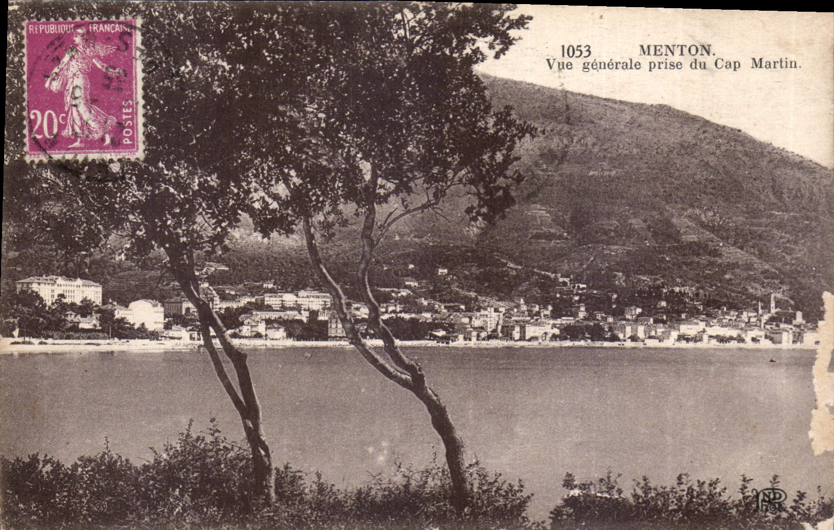 CPA Menton vue generale prise du Cap Martin 