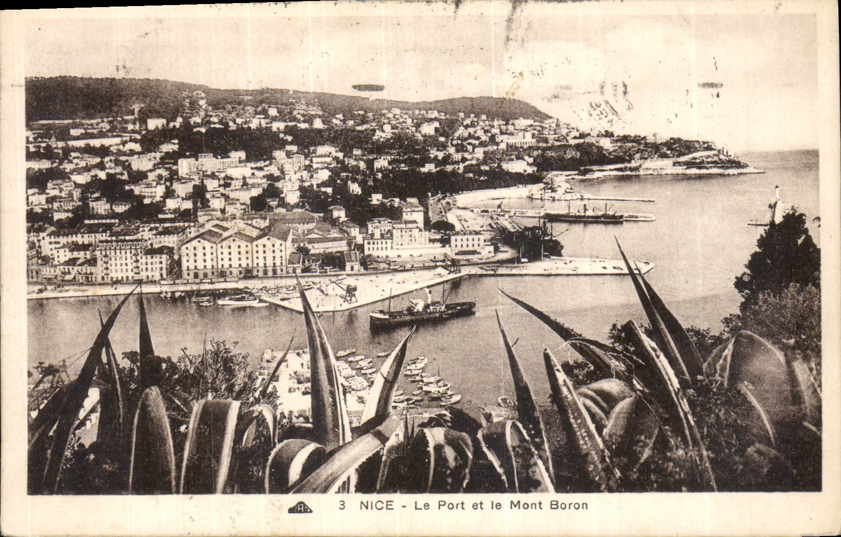 CPA Nice Le Port et le mont Boron 