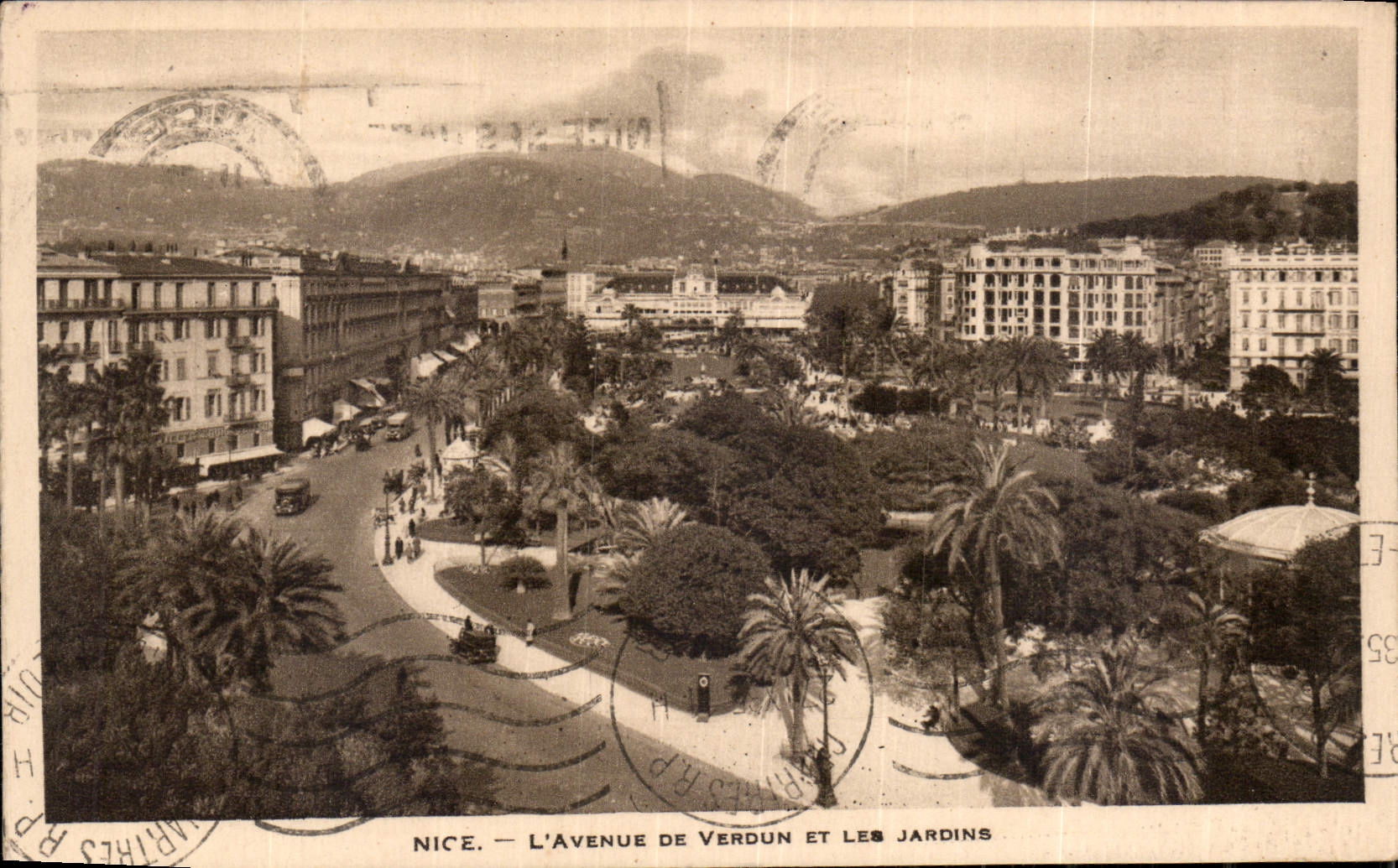 CPA Nice l'Avenue de Vedun et les Jardins