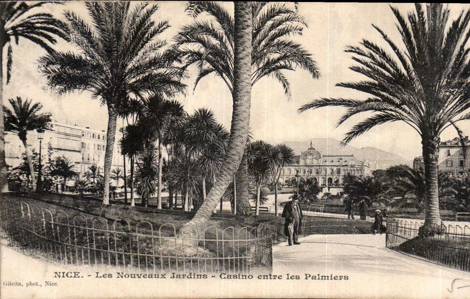 CPA Nice Les Nouveaux Jardins Casino entre les Palmiers