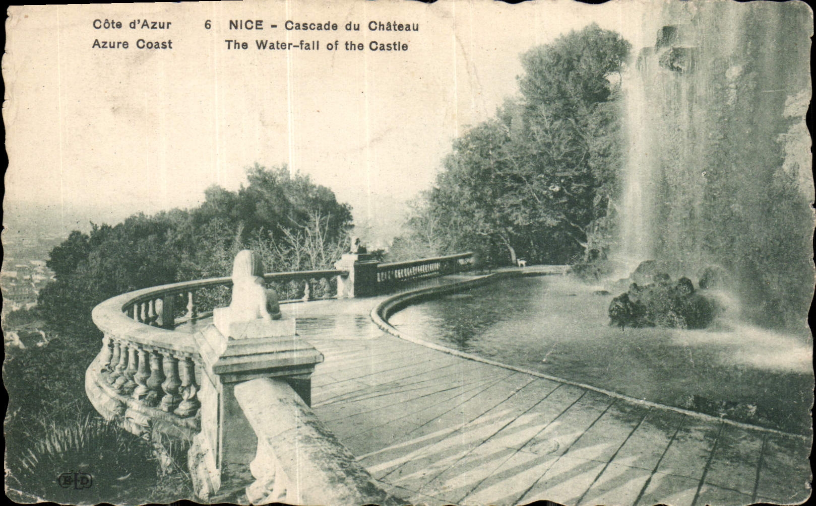 CPA Cote d'Azur Nice Cascade du Chateau 