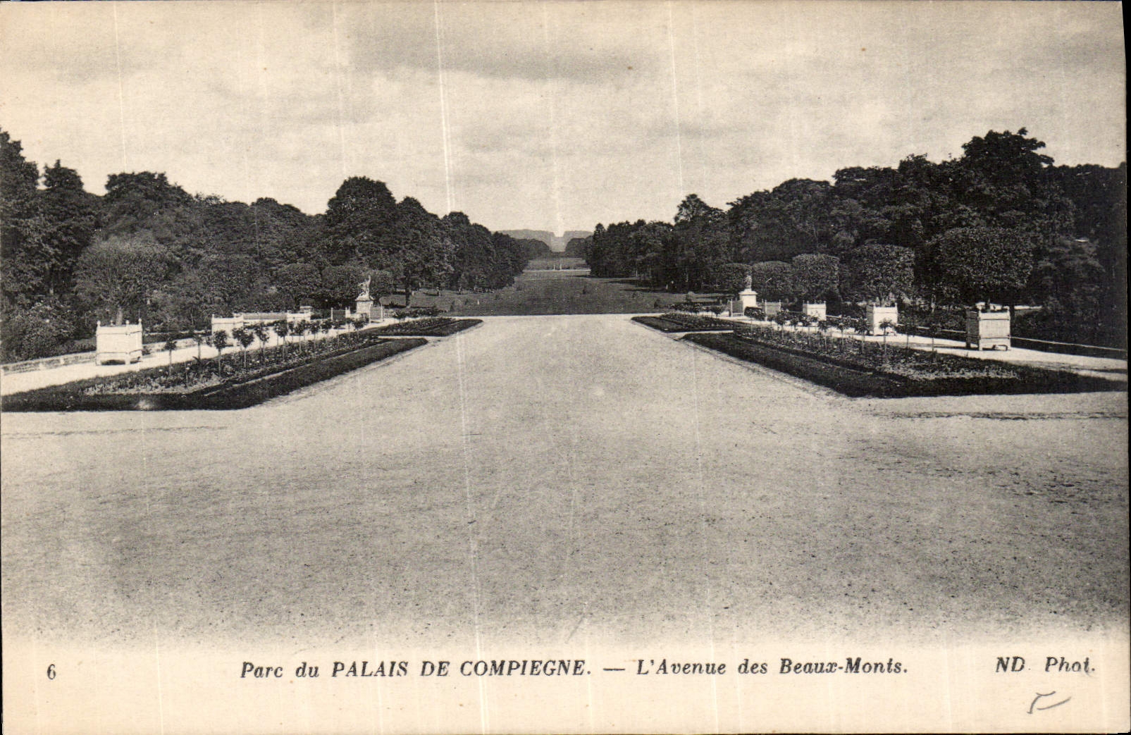 CPA Parc du Palais de Compiegne l'Avenue des Beaux Monts