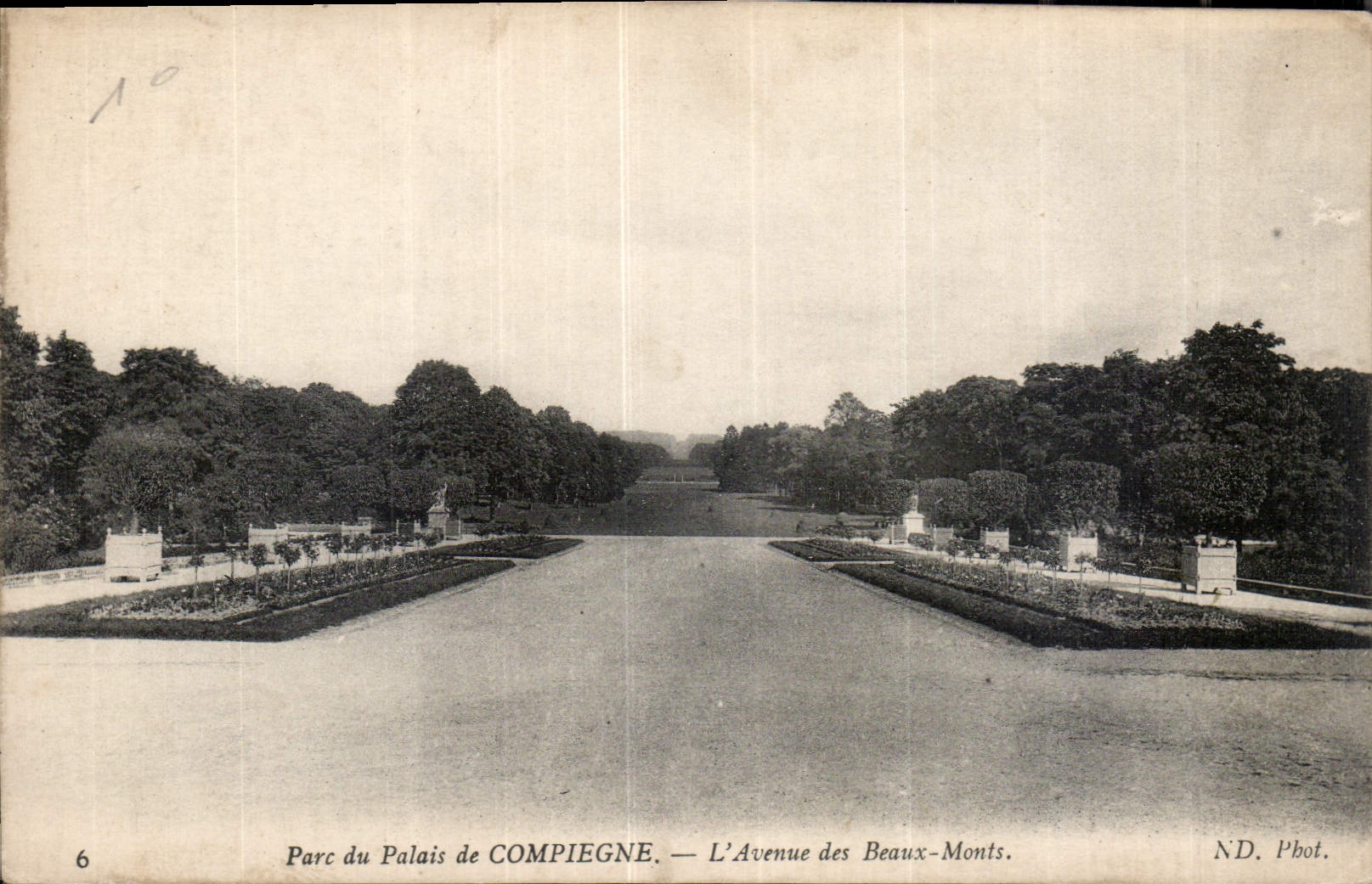CPA Parc du Palais de Compiegne l'Avenue des Beaux Monts