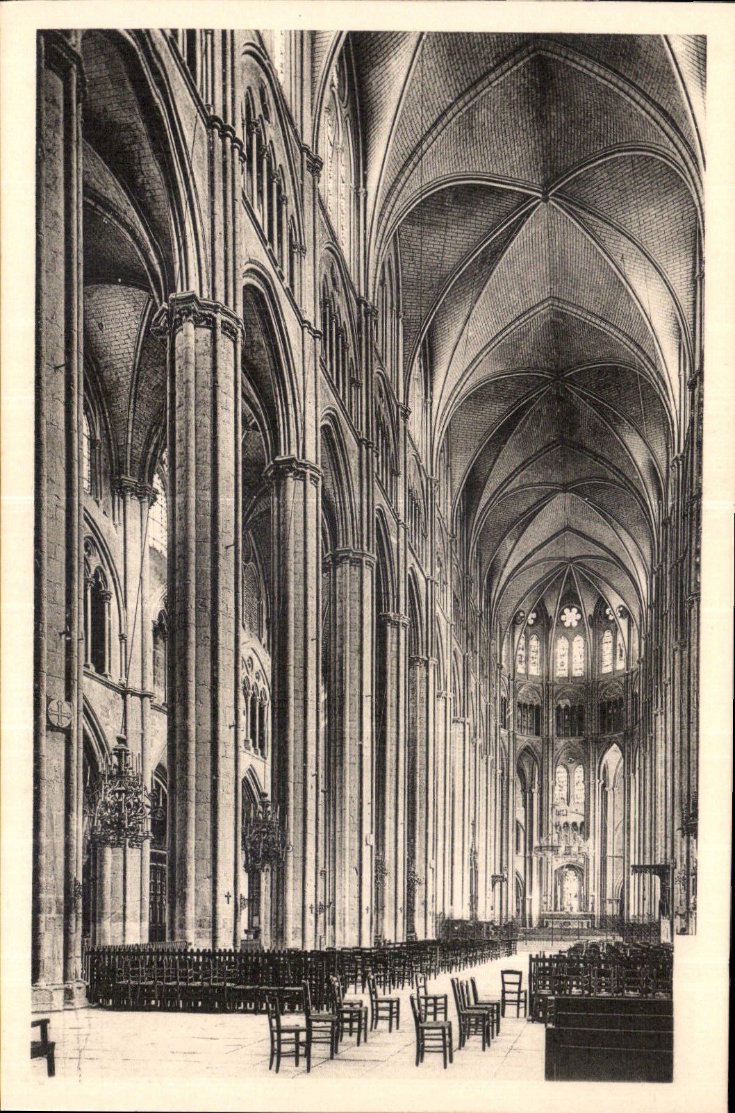CPA Cathedrale de Bourges la Nef