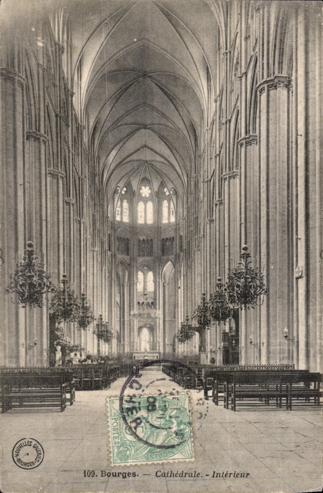 CPA Bourges Cathedrale interieur 