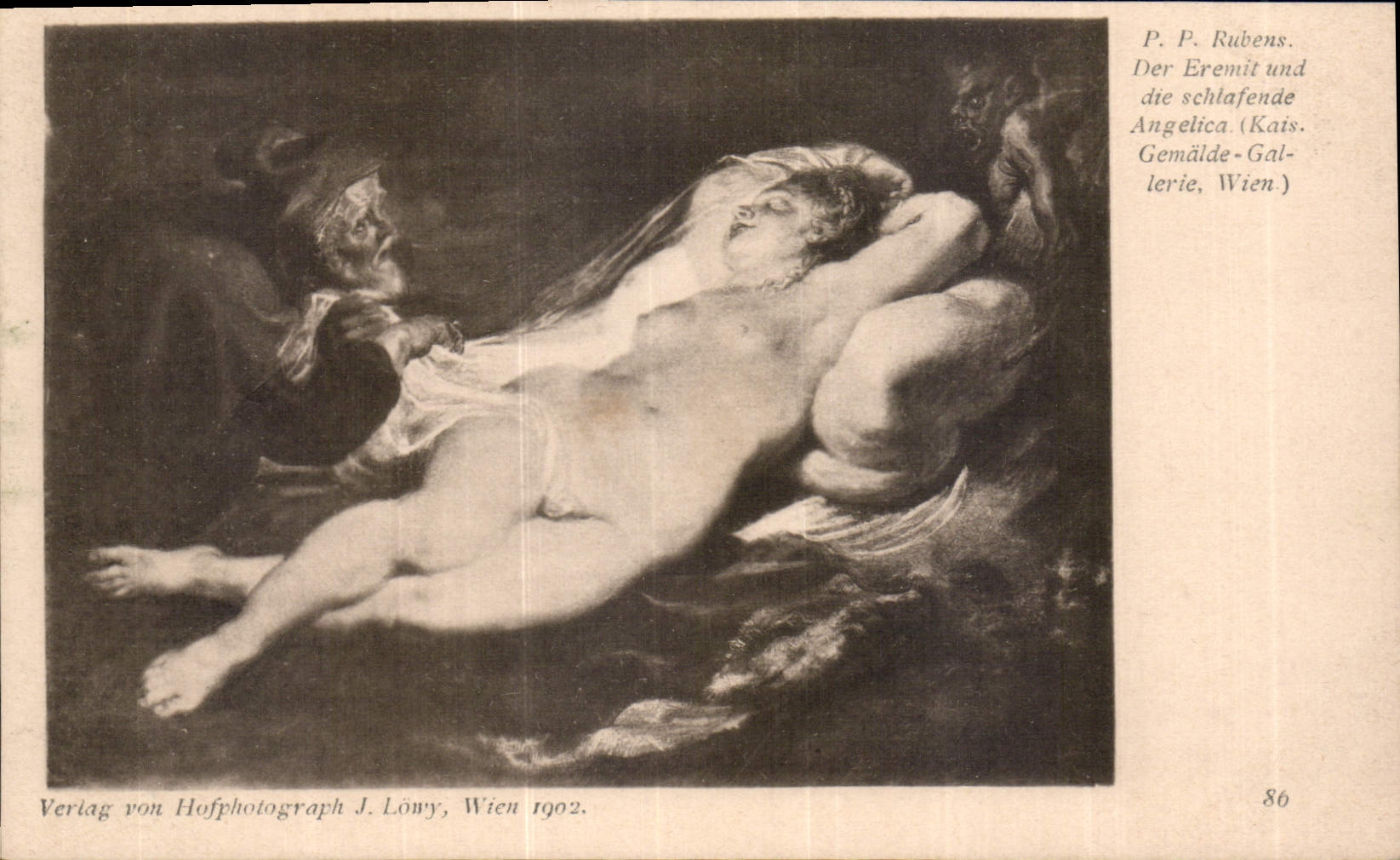 CPA Rubens Der Eremit und die schlafende