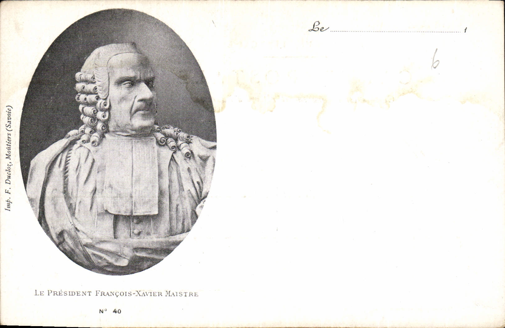 CPA Le President Francois Xavier Maistre 