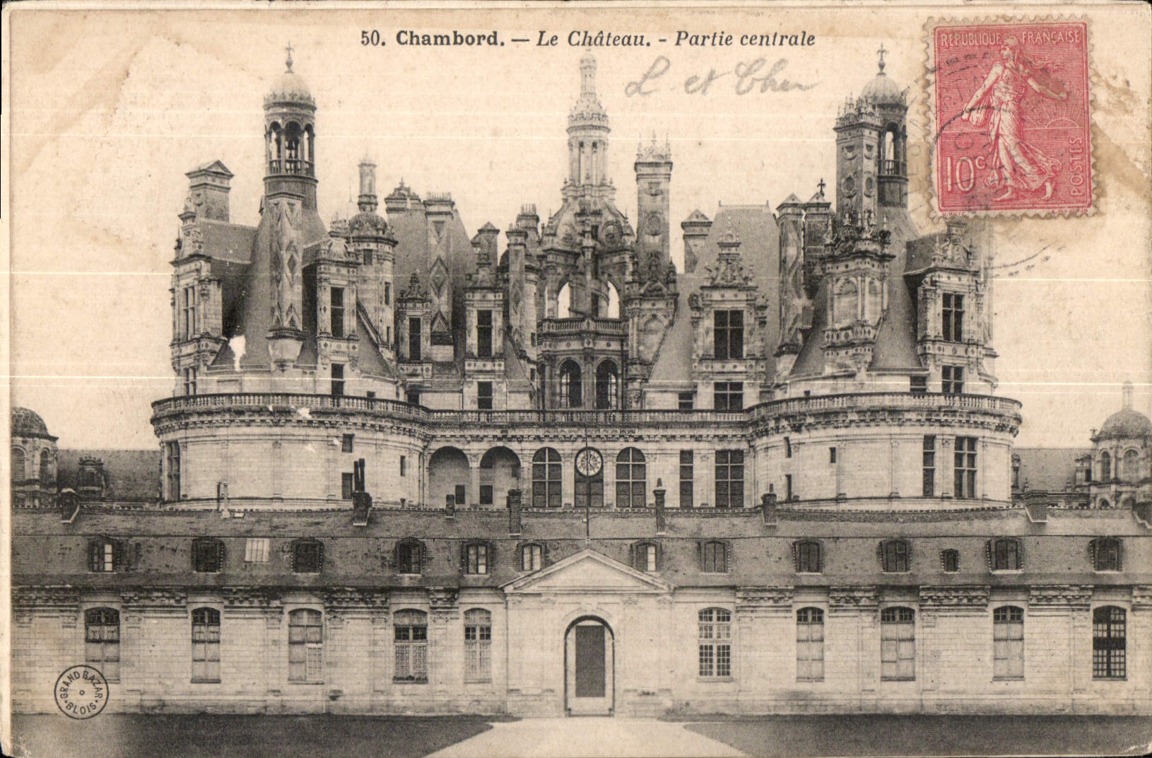 CPA Chambord le Chateau Partie centrale 