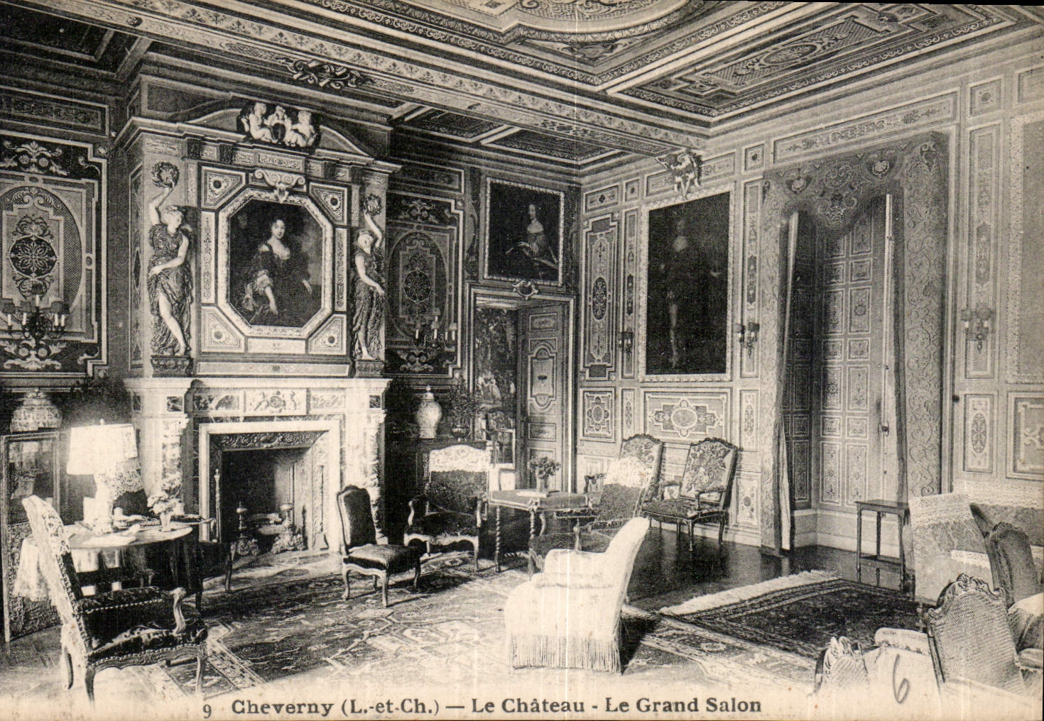 CPA Cheverny L et Ch le Chateau le Grand Salon