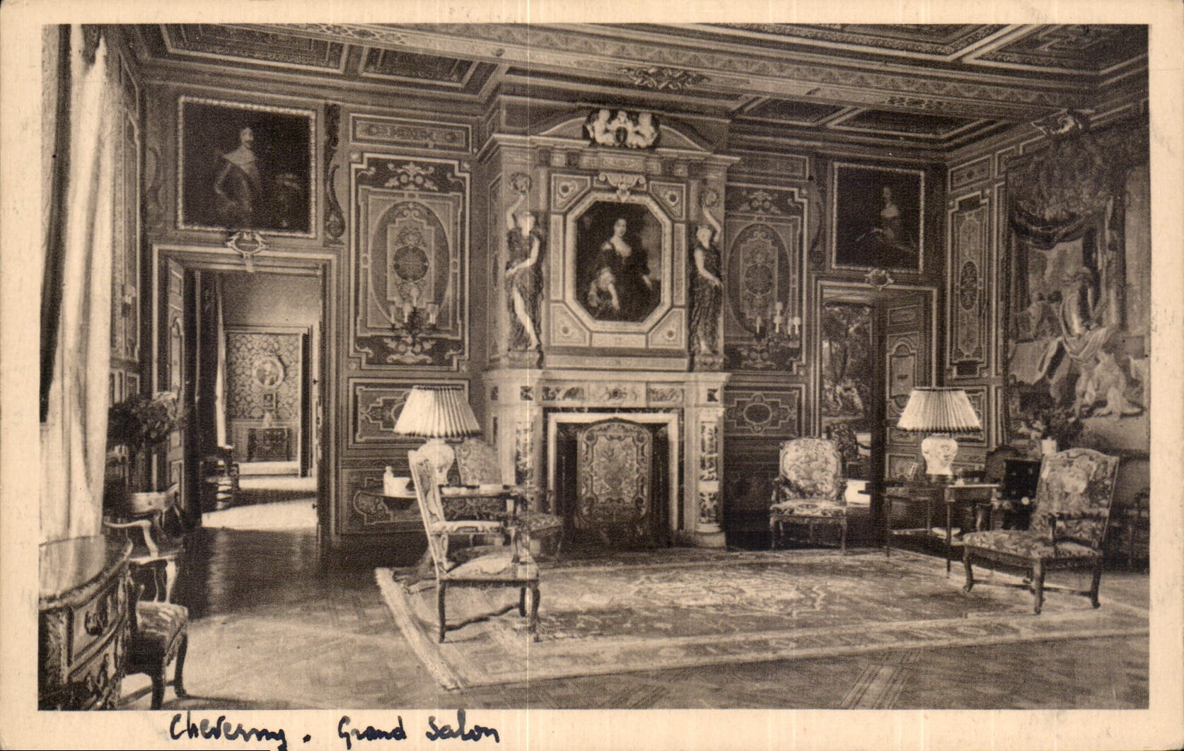 CPA Cheverny Loir et Cher Grand Salon 
